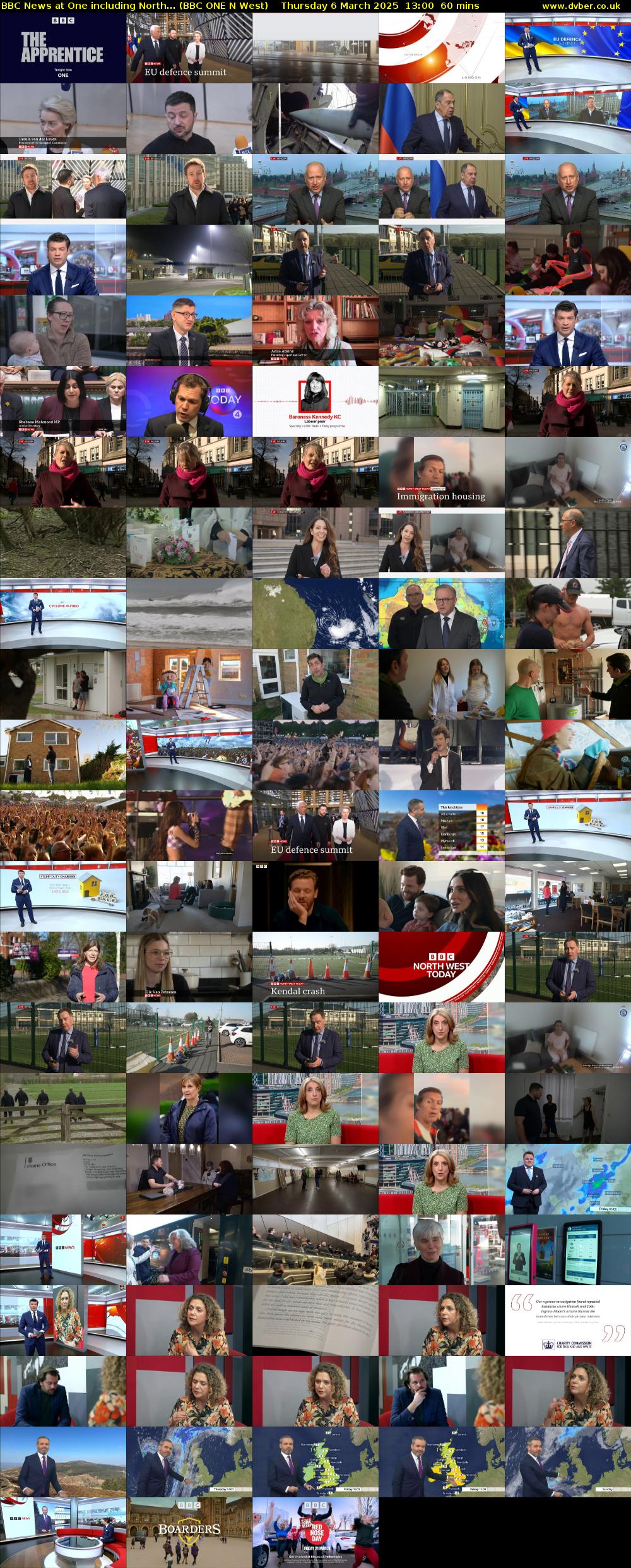 BBC News at One including North... (BBC ONE N West) Thursday 6 March 2025 13:00 - 14:00