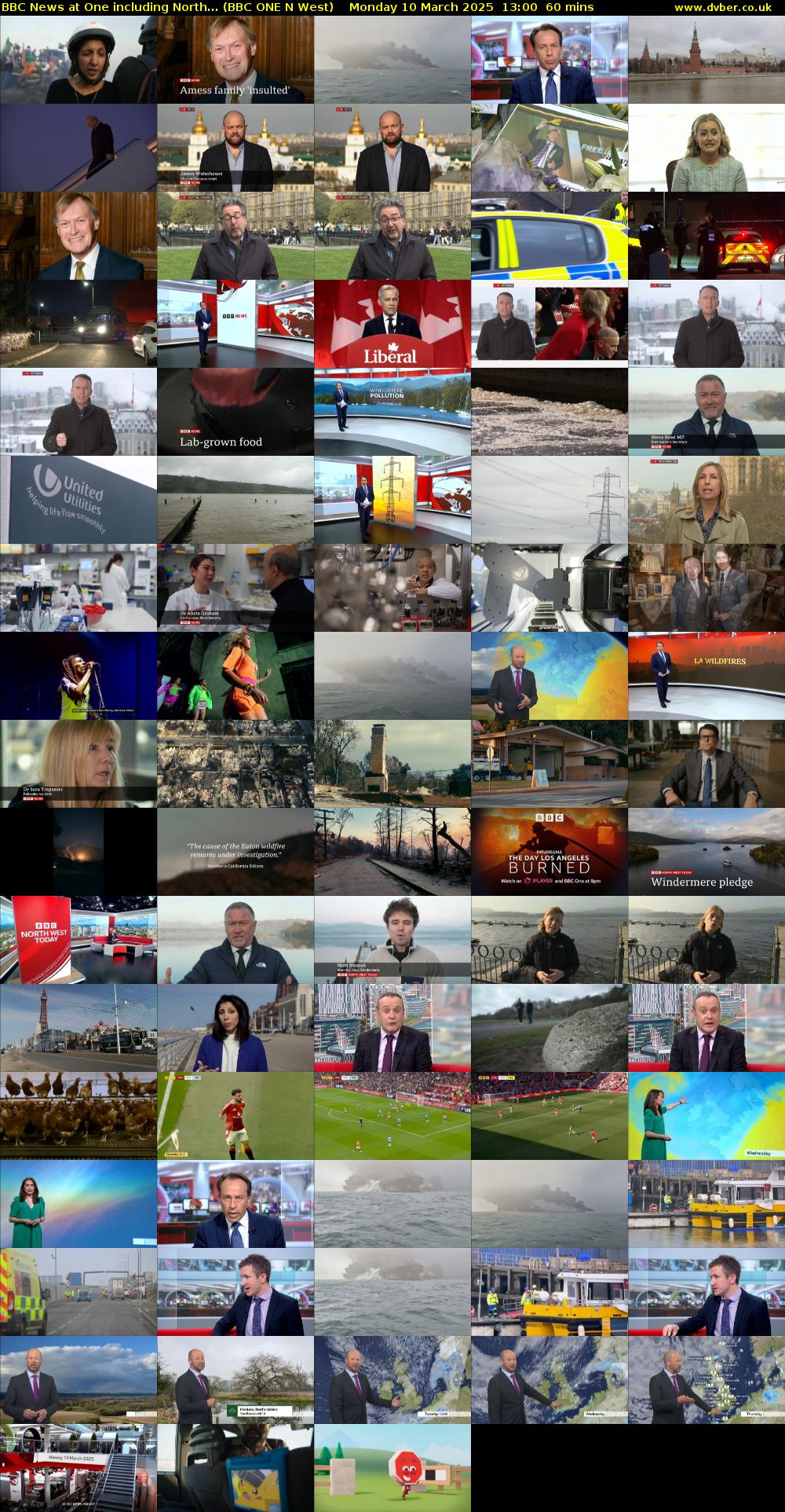 BBC News at One including North... (BBC ONE N West) Monday 10 March 2025 13:00 - 14:00