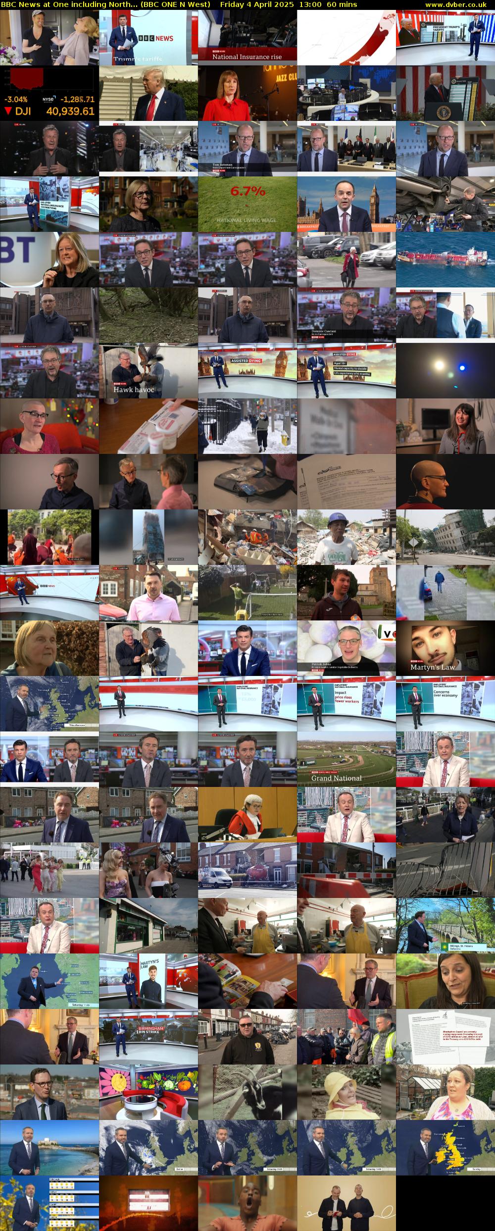 BBC News at One including North... (BBC ONE N West) Friday 4 April 2025 13:00 - 14:00