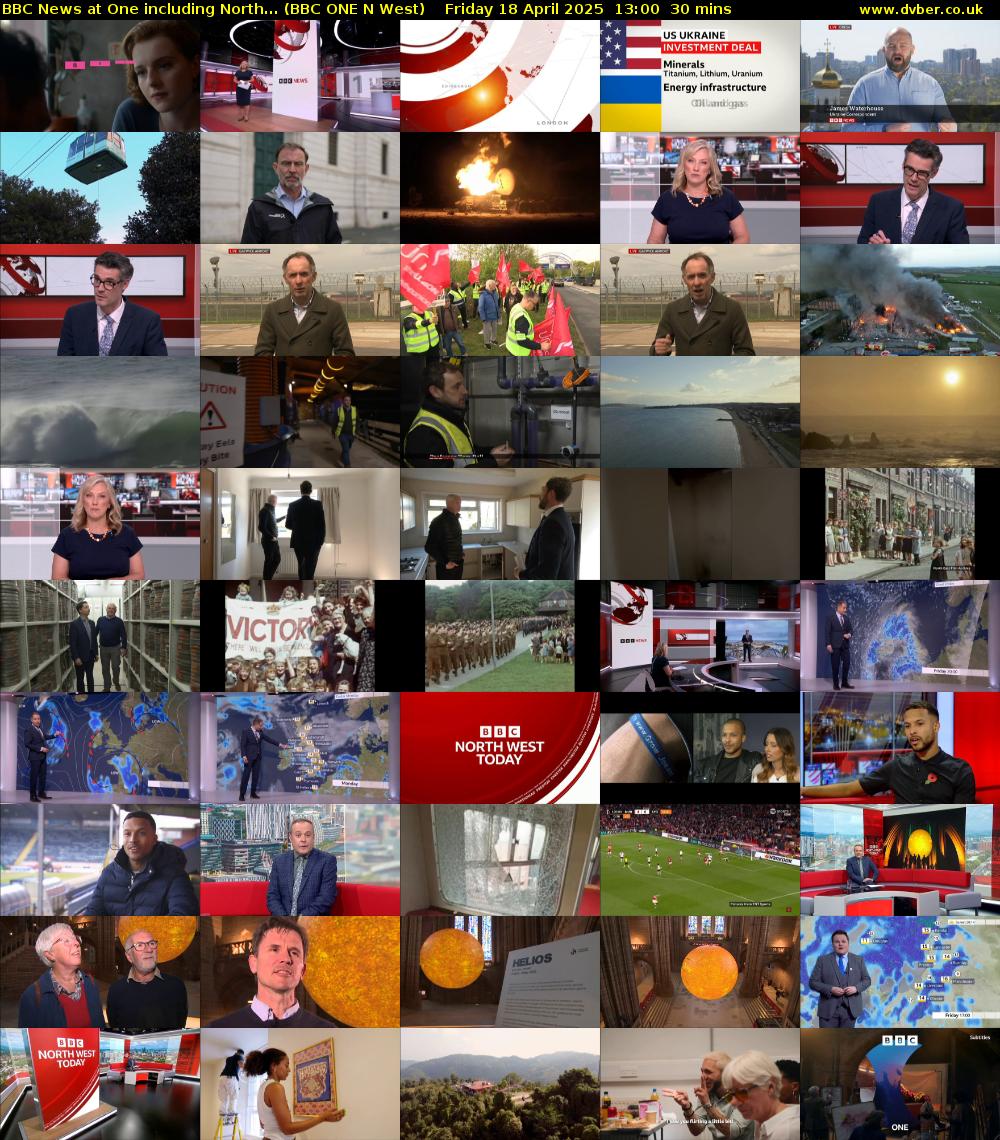 BBC News at One including North... (BBC ONE N West) Friday 18 April 2025 13:00 - 13:30