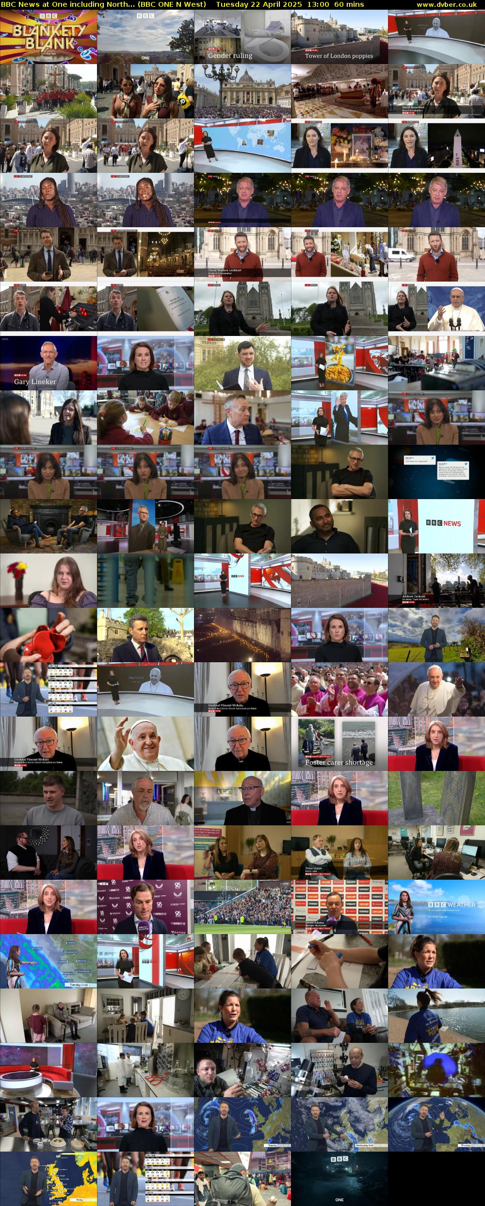 BBC News at One including North... (BBC ONE N West) Tuesday 22 April 2025 13:00 - 14:00