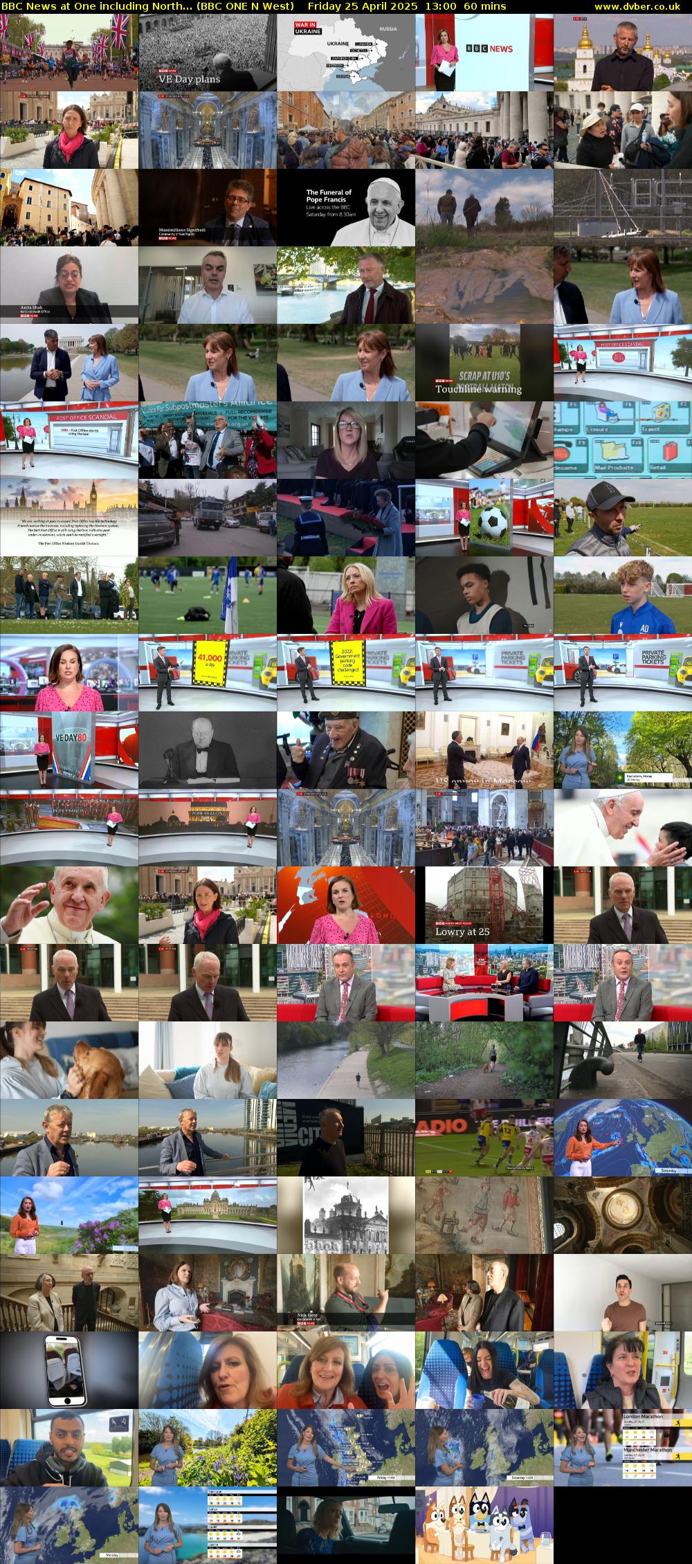 BBC News at One including North... (BBC ONE N West) Friday 25 April 2025 13:00 - 14:00