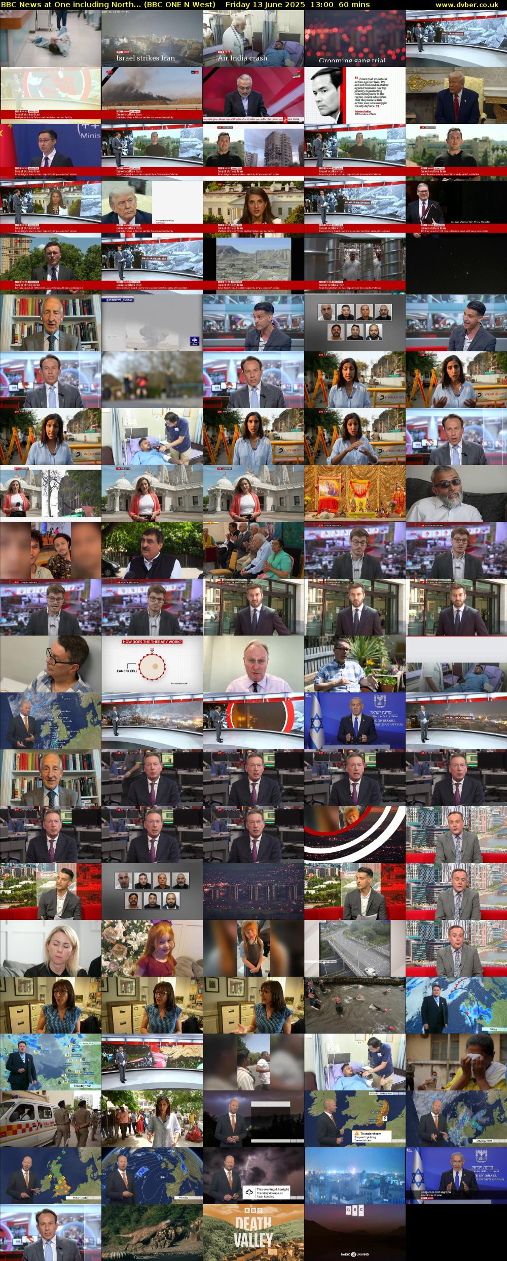 BBC News at One including North... (BBC ONE N West) Friday 13 June 2025 13:00 - 14:00