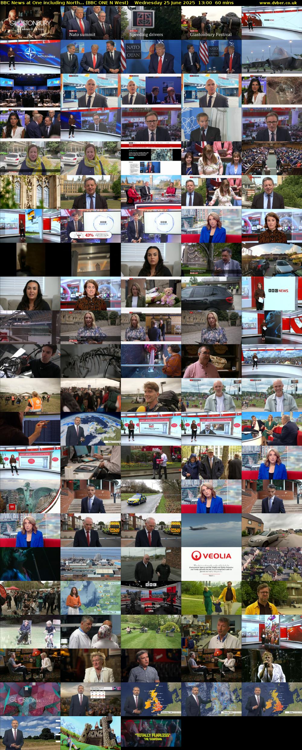 BBC News at One including North... (BBC ONE N West) Wednesday 25 June 2025 13:00 - 14:00