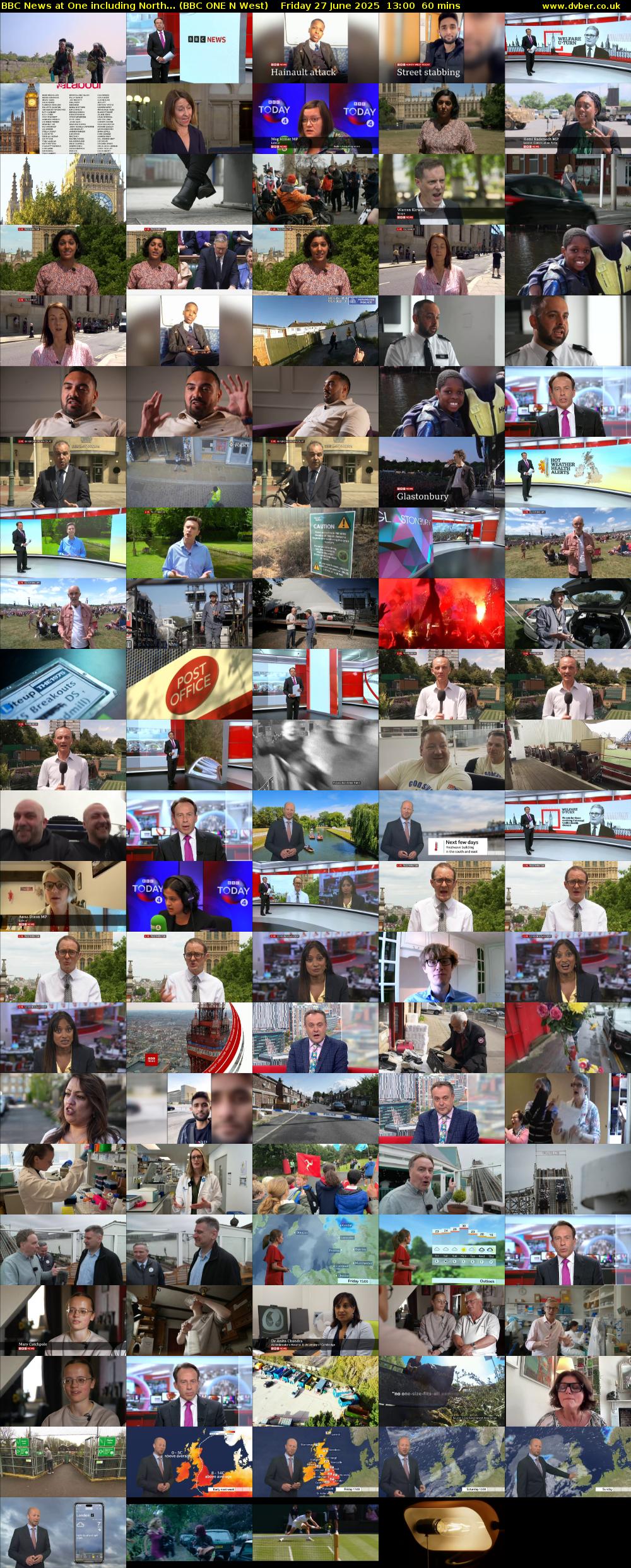 BBC News at One including North... (BBC ONE N West) Friday 27 June 2025 13:00 - 14:00