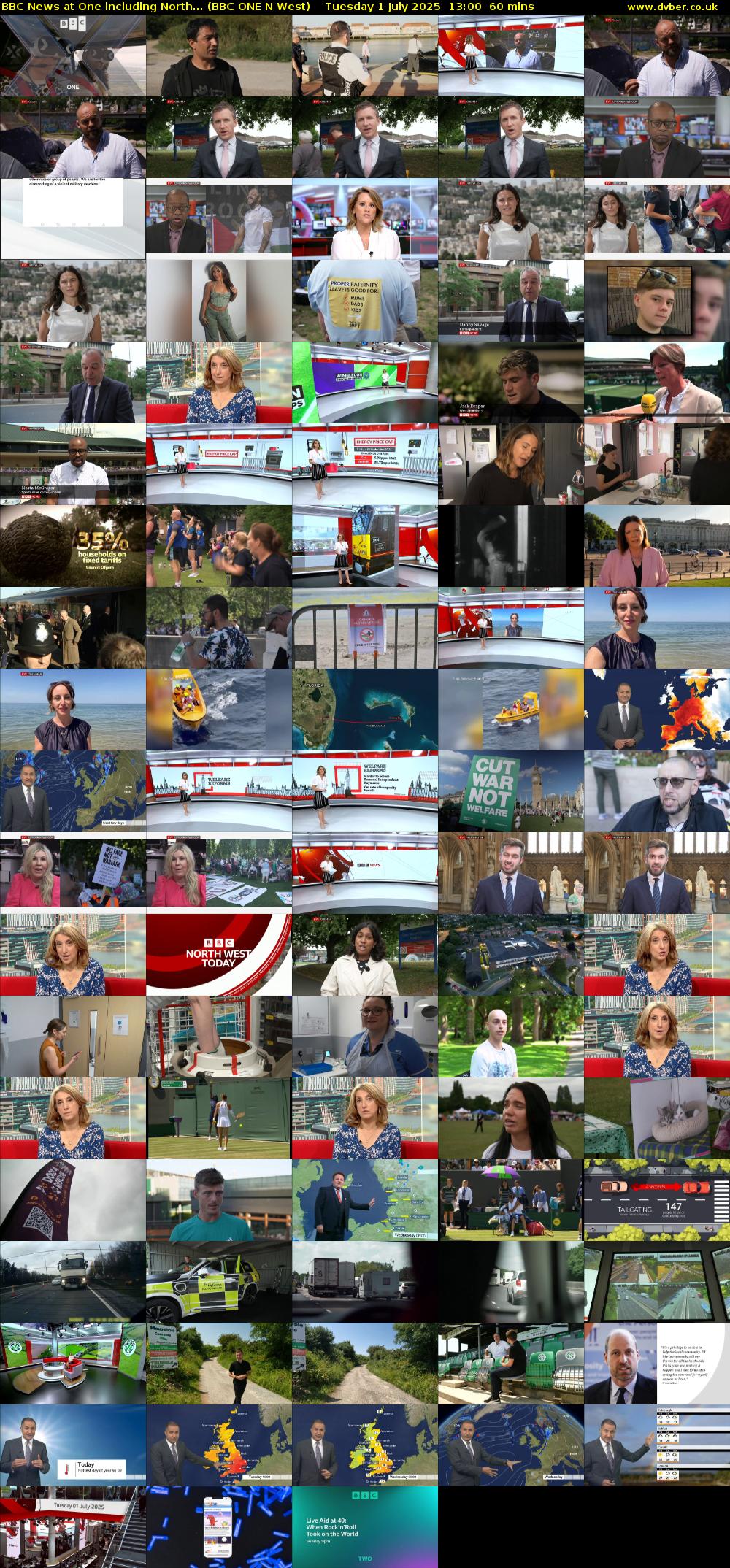 BBC News at One including North... (BBC ONE N West) Tuesday 1 July 2025 13:00 - 14:00