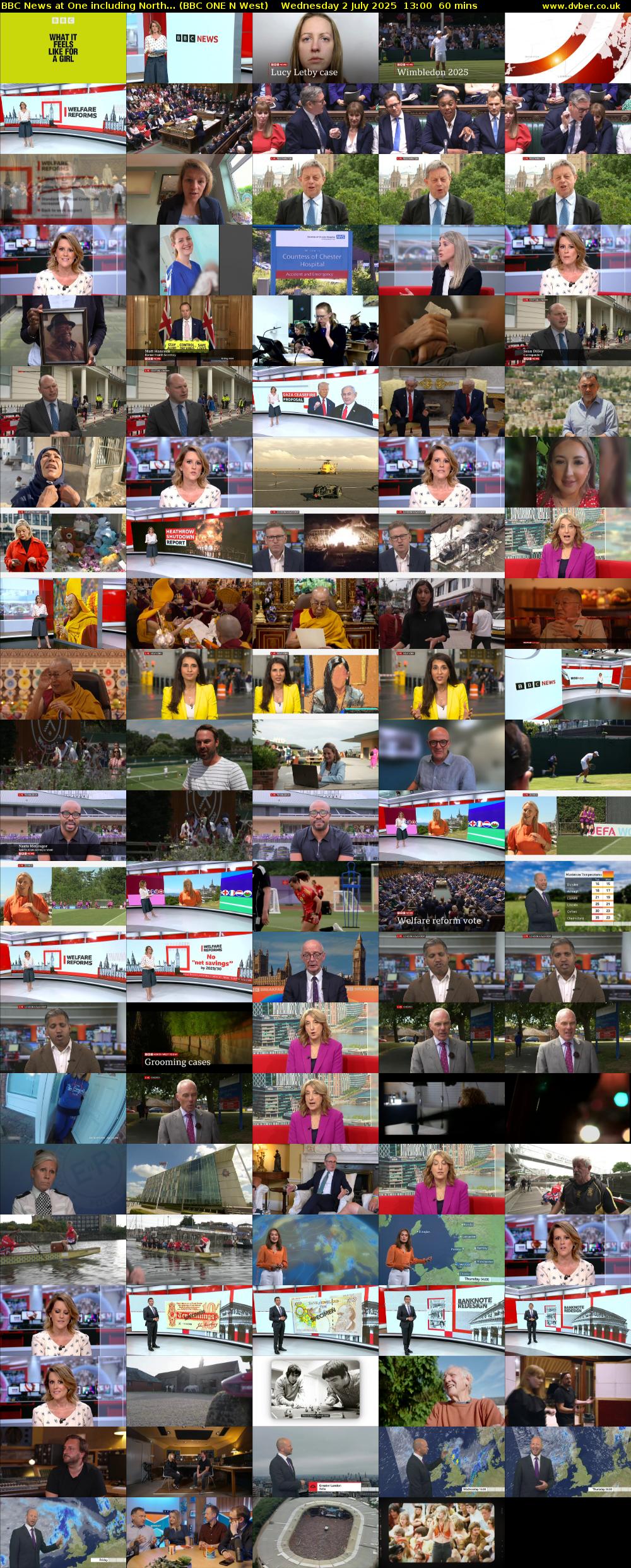 BBC News at One including North... (BBC ONE N West) Wednesday 2 July 2025 13:00 - 14:00