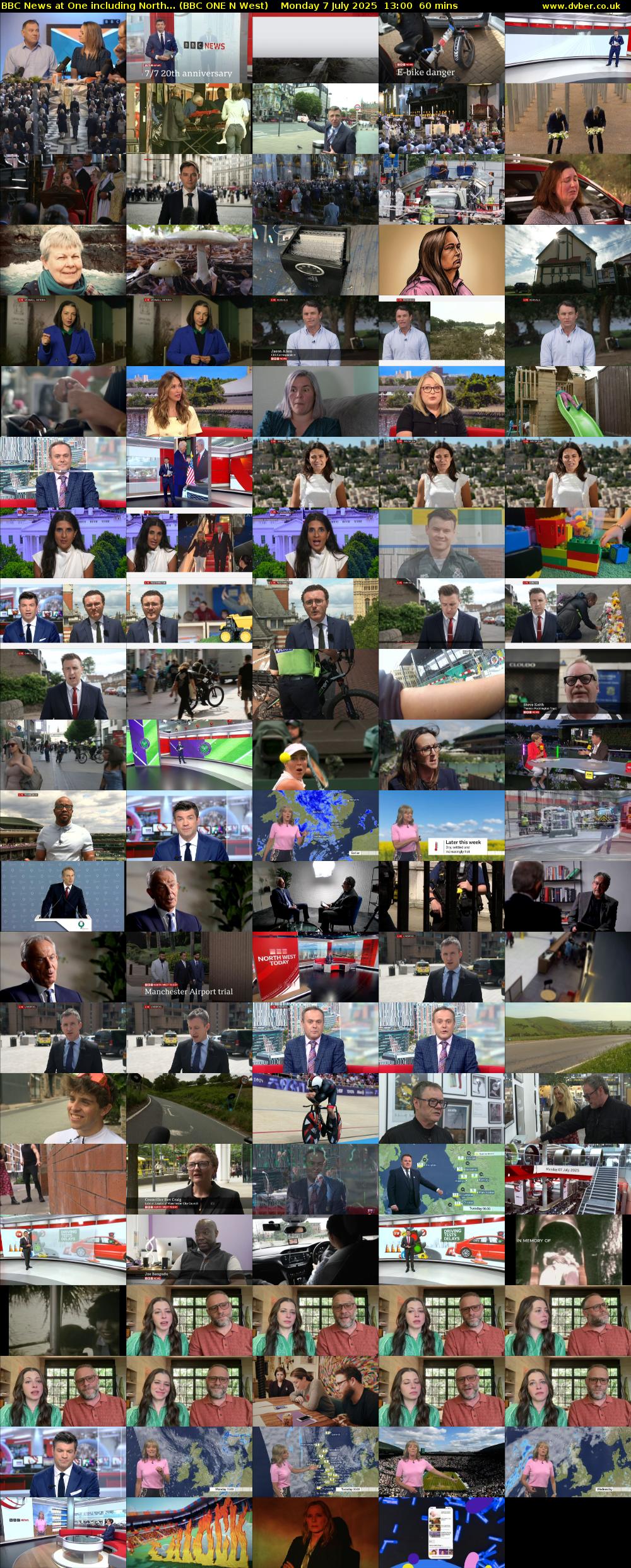 BBC News at One including North... (BBC ONE N West) Monday 7 July 2025 13:00 - 14:00