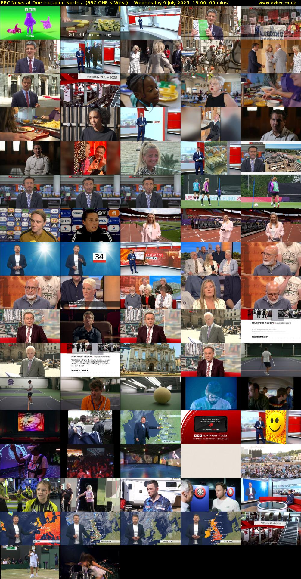 BBC News at One including North... (BBC ONE N West) Wednesday 9 July 2025 13:00 - 14:00