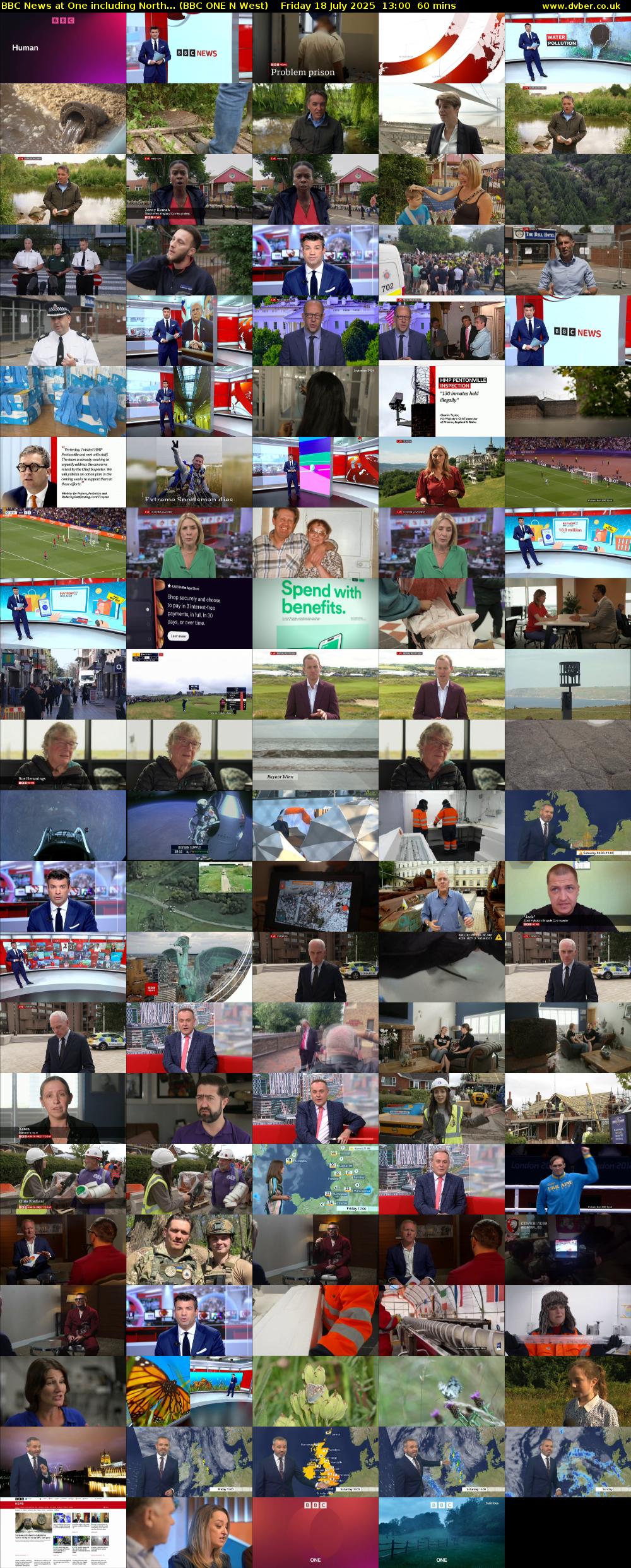 BBC News at One including North... (BBC ONE N West) Friday 18 July 2025 13:00 - 14:00