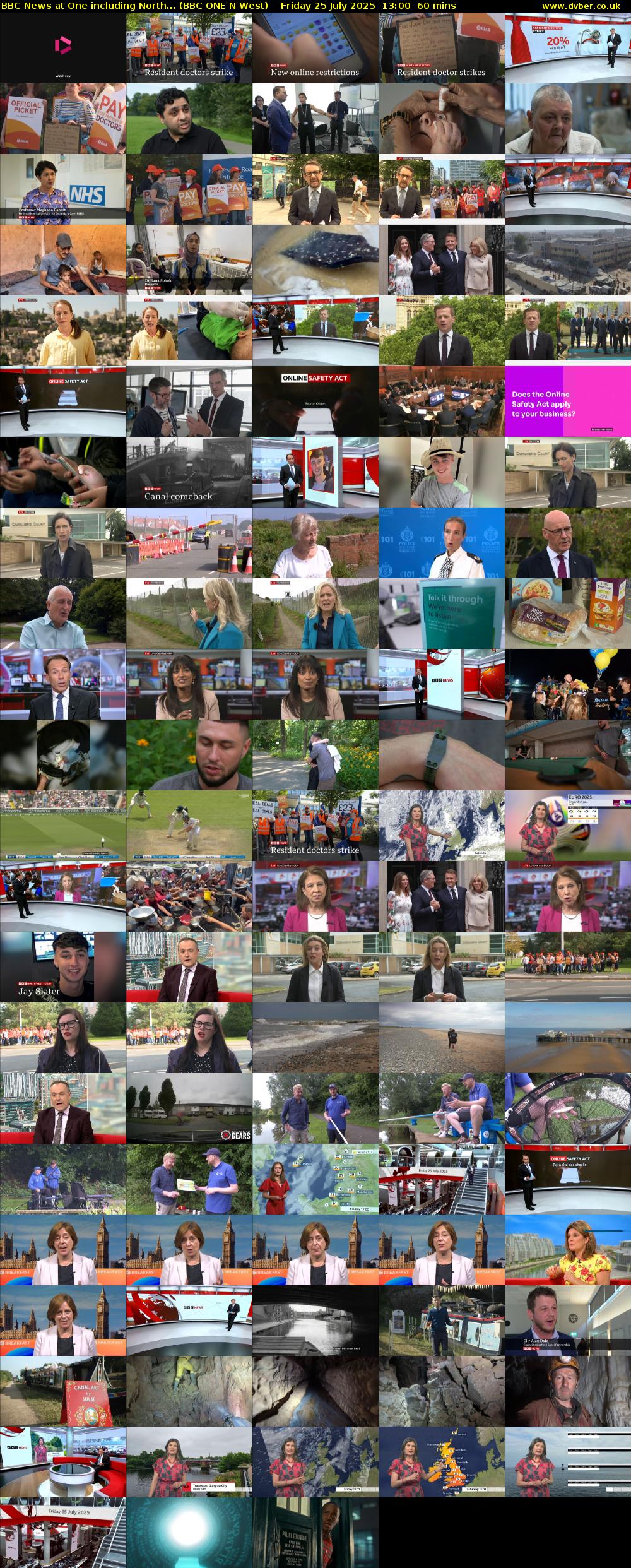 BBC News at One including North... (BBC ONE N West) Friday 25 July 2025 13:00 - 14:00
