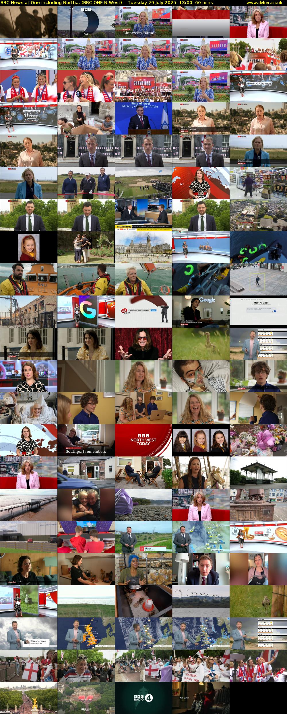 BBC News at One including North... (BBC ONE N West) Tuesday 29 July 2025 13:00 - 14:00