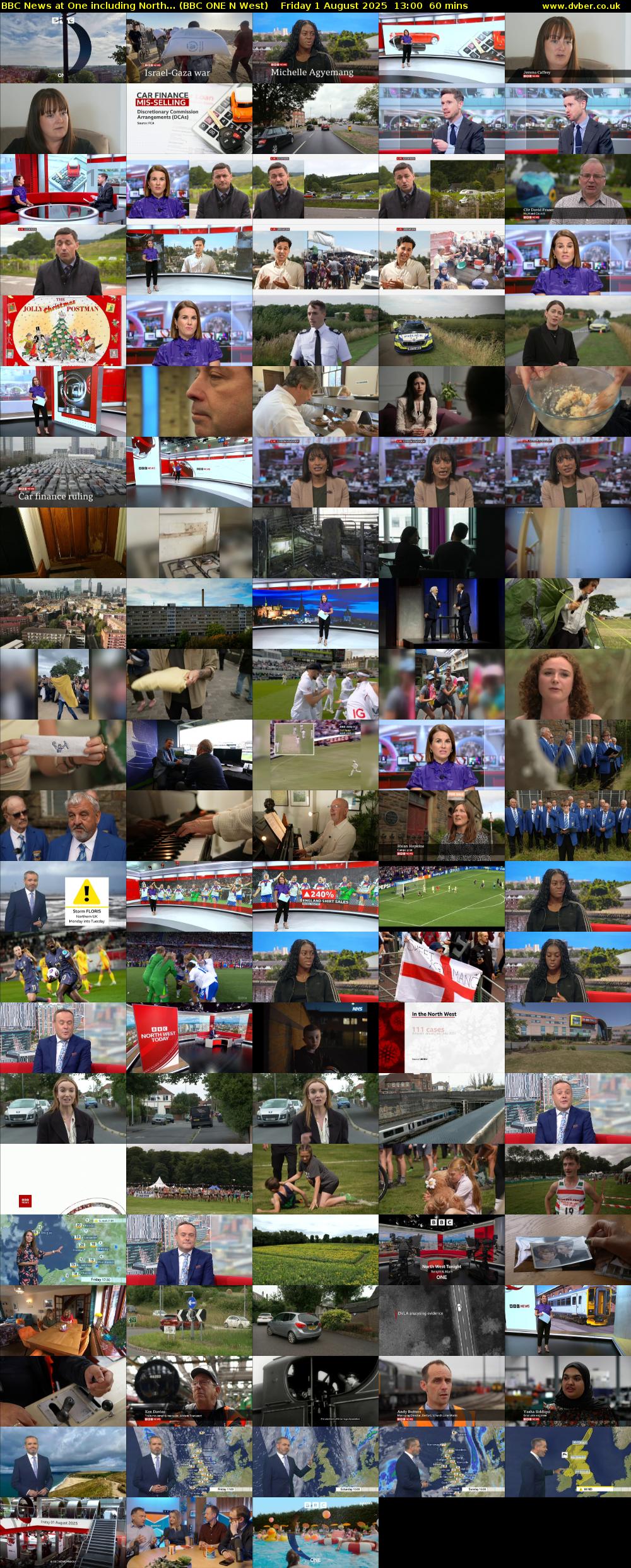 BBC News at One including North... (BBC ONE N West) Friday 1 August 2025 13:00 - 14:00