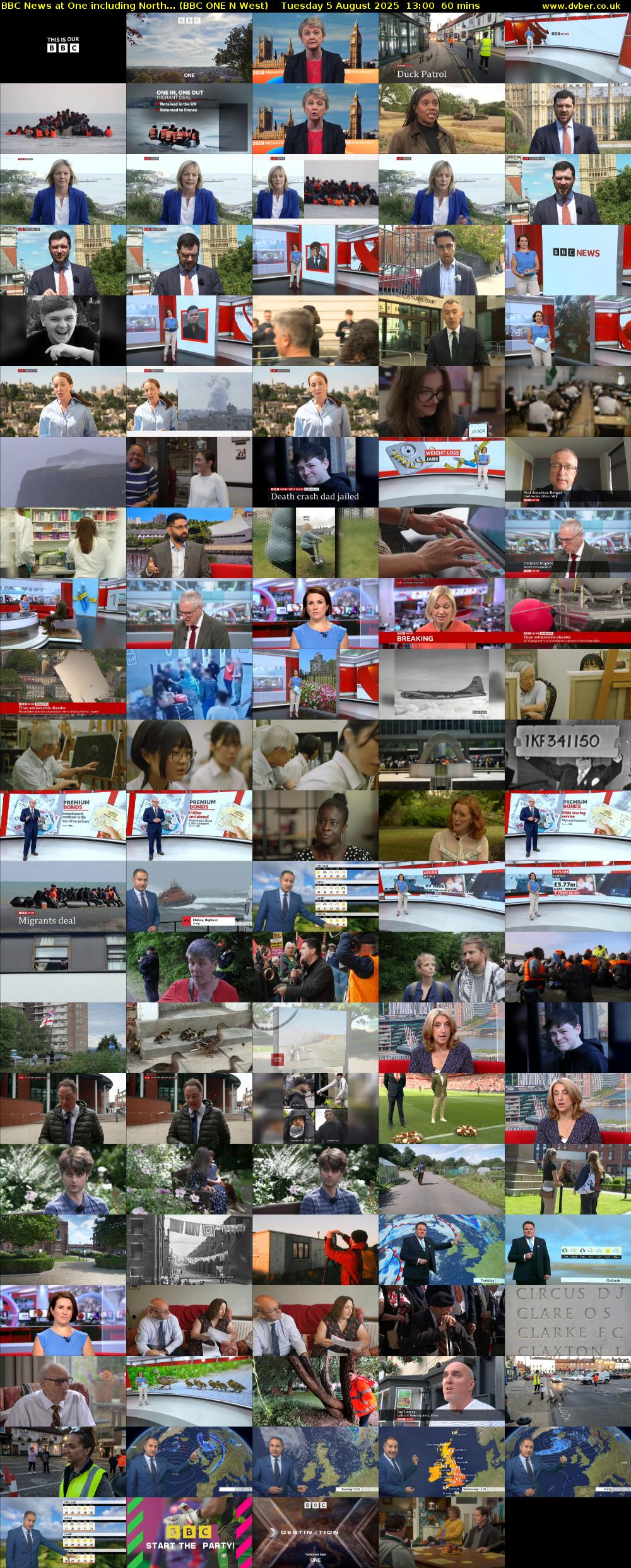 BBC News at One including North... (BBC ONE N West) Tuesday 5 August 2025 13:00 - 14:00