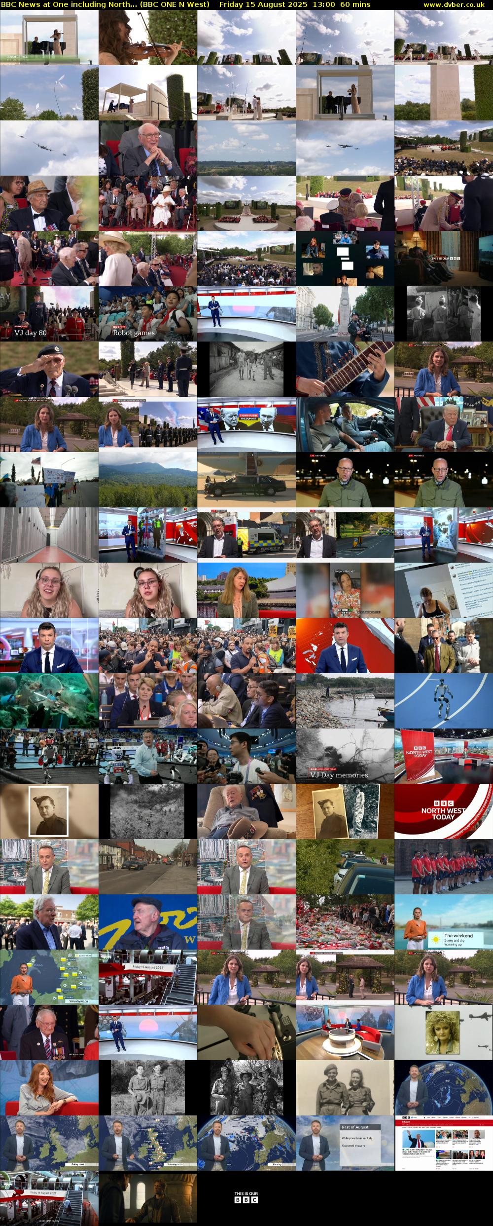 BBC News at One including North... (BBC ONE N West) Friday 15 August 2025 13:00 - 14:00