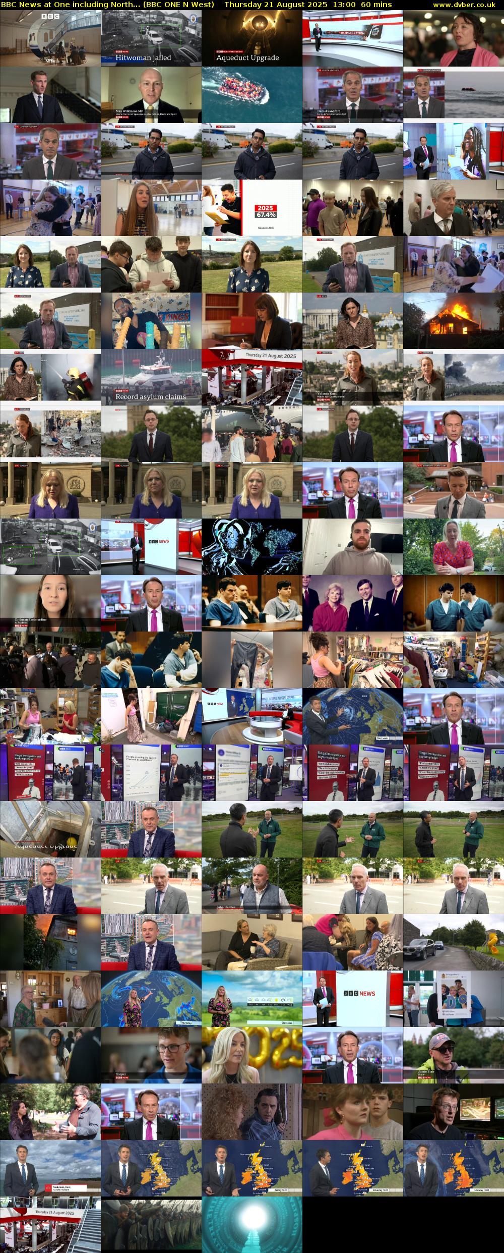 BBC News at One including North... (BBC ONE N West) Thursday 21 August 2025 13:00 - 14:00