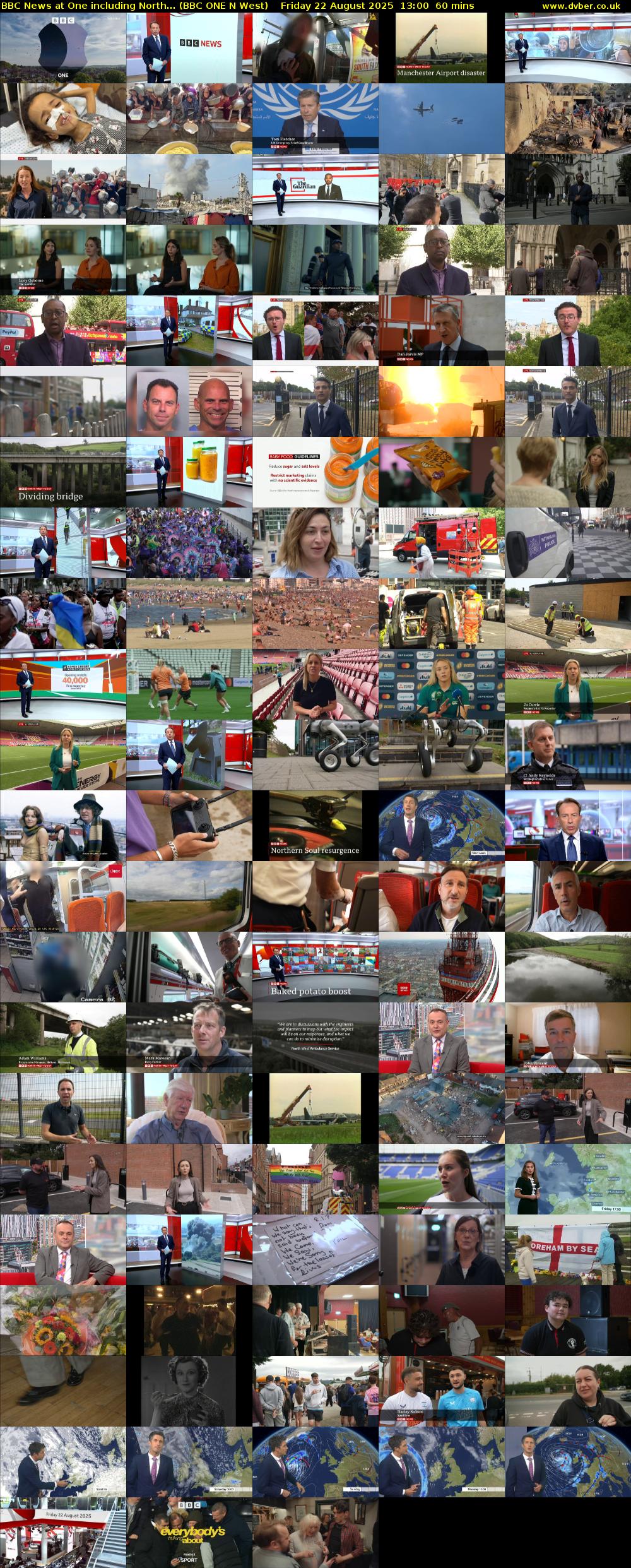 BBC News at One including North... (BBC ONE N West) Friday 22 August 2025 13:00 - 14:00