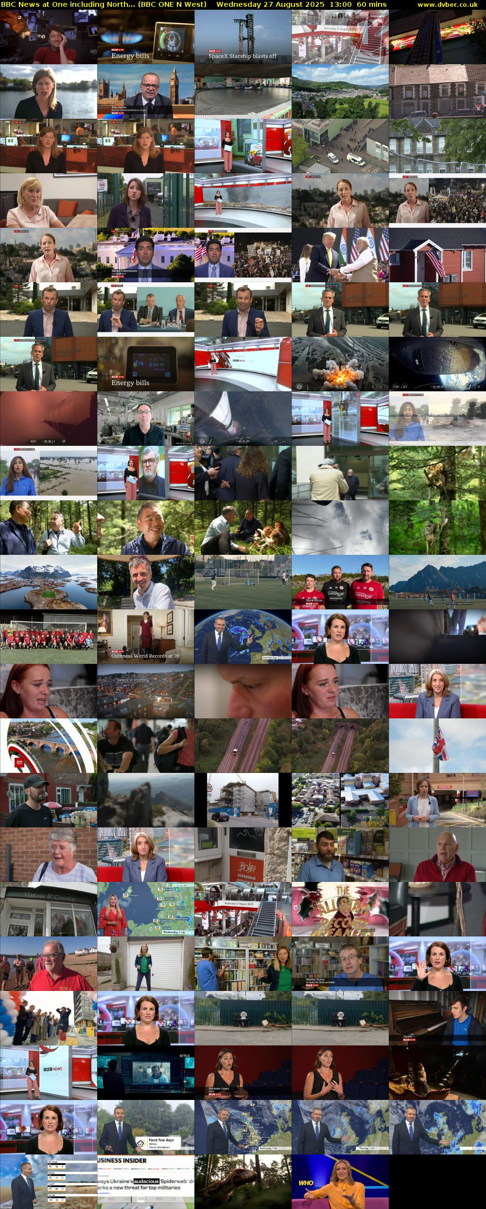 BBC News at One including North... (BBC ONE N West) Wednesday 27 August 2025 13:00 - 14:00