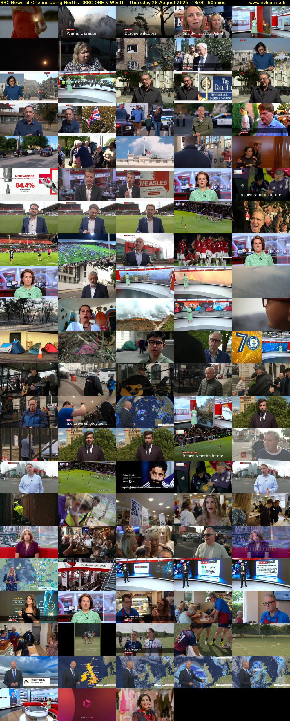 BBC News at One including North... (BBC ONE N West) Thursday 28 August 2025 13:00 - 14:00