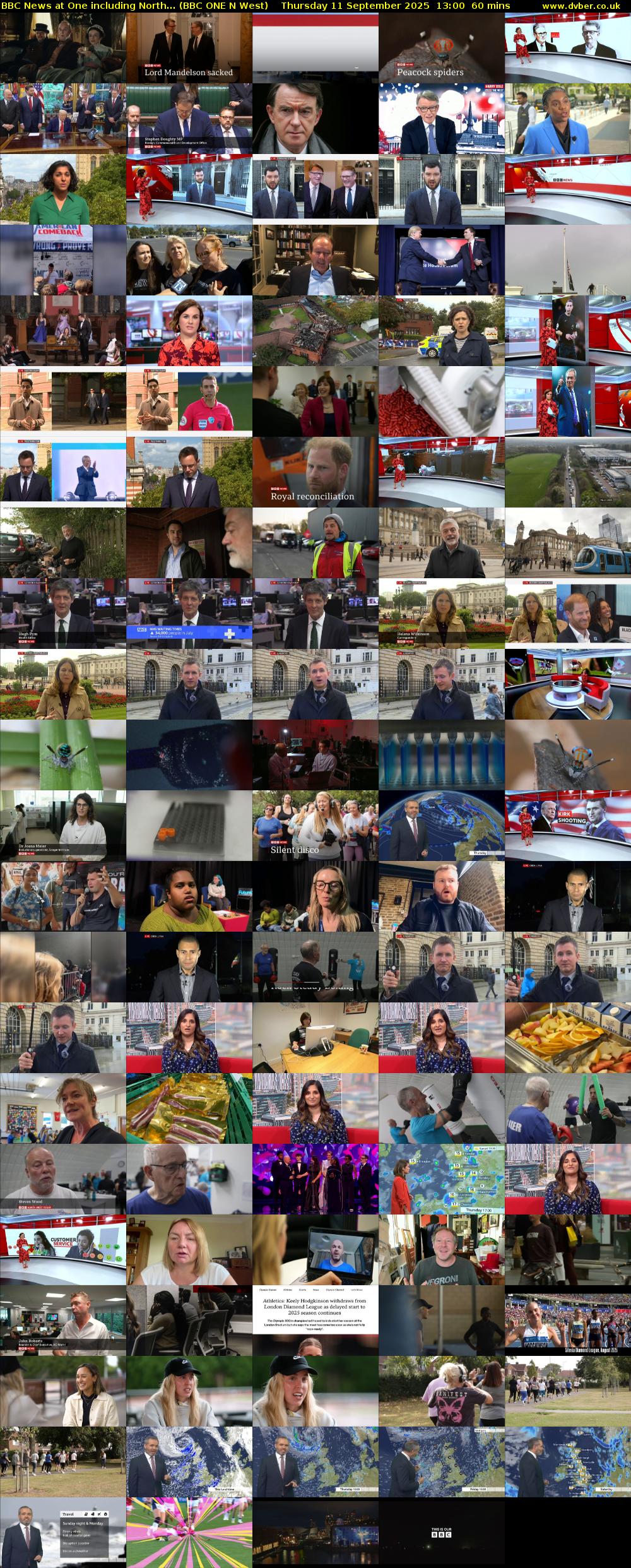 BBC News at One including North... (BBC ONE N West) Thursday 11 September 2025 13:00 - 14:00