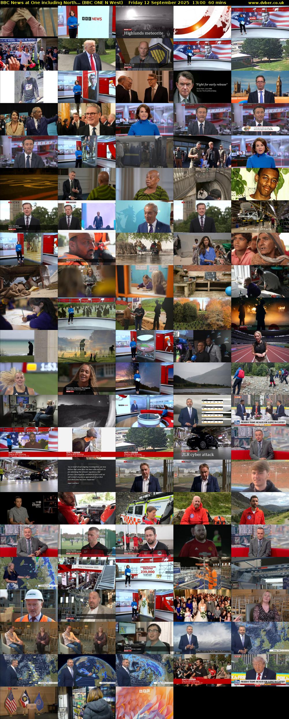 BBC News at One including North... (BBC ONE N West) Friday 12 September 2025 13:00 - 14:00