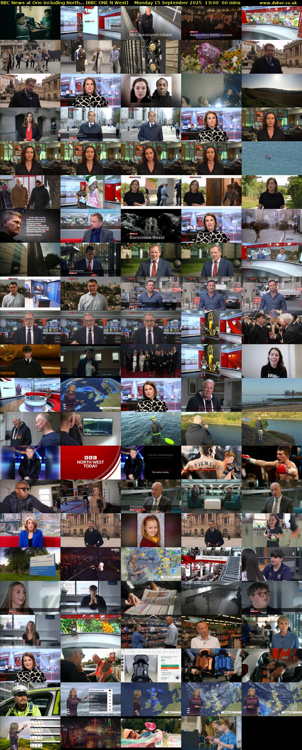 BBC News at One including North... (BBC ONE N West) Monday 15 September 2025 13:00 - 14:00