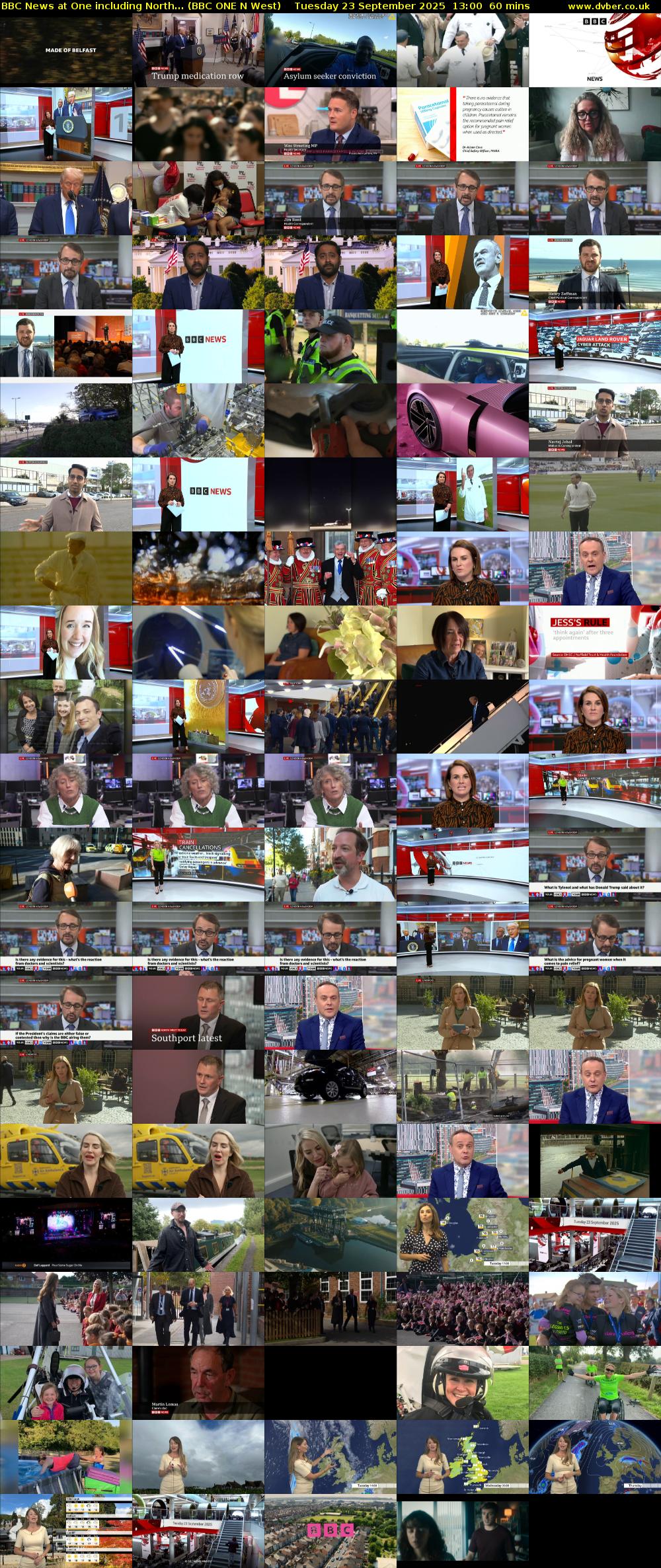 BBC News at One including North... (BBC ONE N West) Tuesday 23 September 2025 13:00 - 14:00