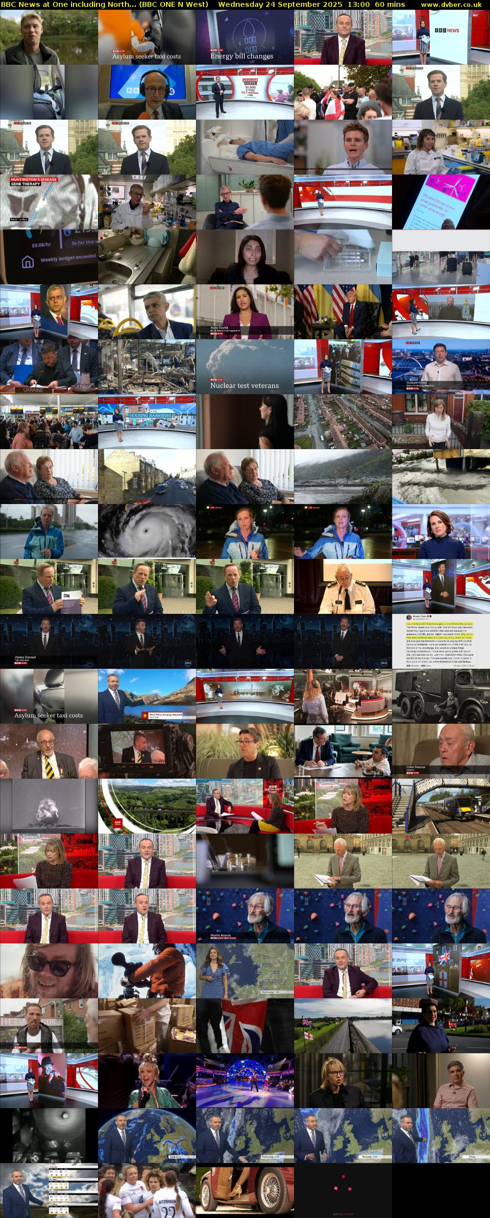 BBC News at One including North... (BBC ONE N West) Wednesday 24 September 2025 13:00 - 14:00