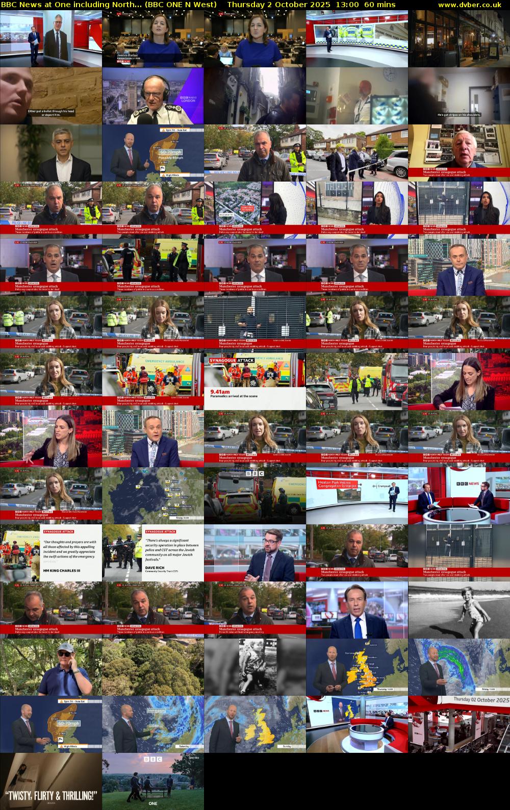 BBC News at One including North... (BBC ONE N West) Thursday 2 October 2025 13:00 - 14:00