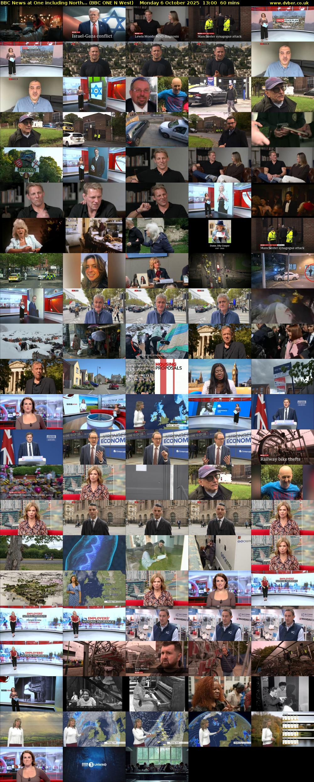 BBC News at One including North... (BBC ONE N West) Monday 6 October 2025 13:00 - 14:00