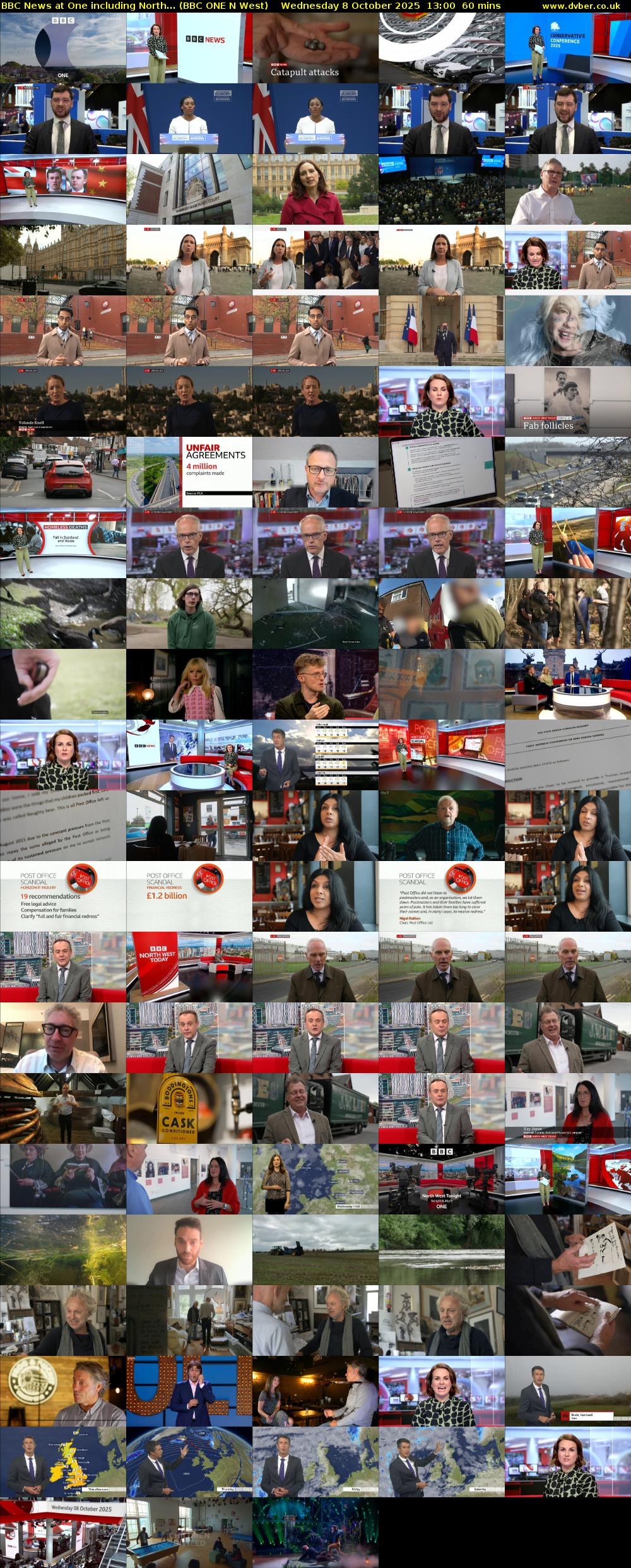 BBC News at One including North... (BBC ONE N West) Wednesday 8 October 2025 13:00 - 14:00