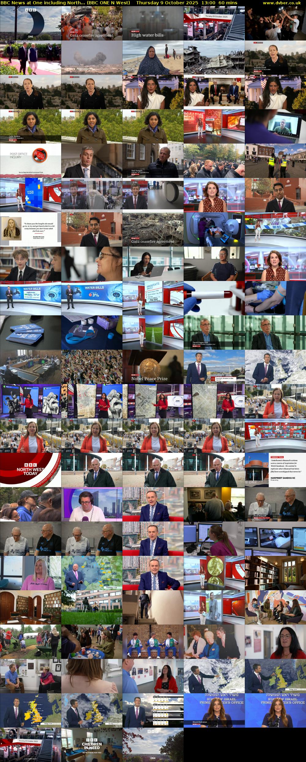 BBC News at One including North... (BBC ONE N West) Thursday 9 October 2025 13:00 - 14:00