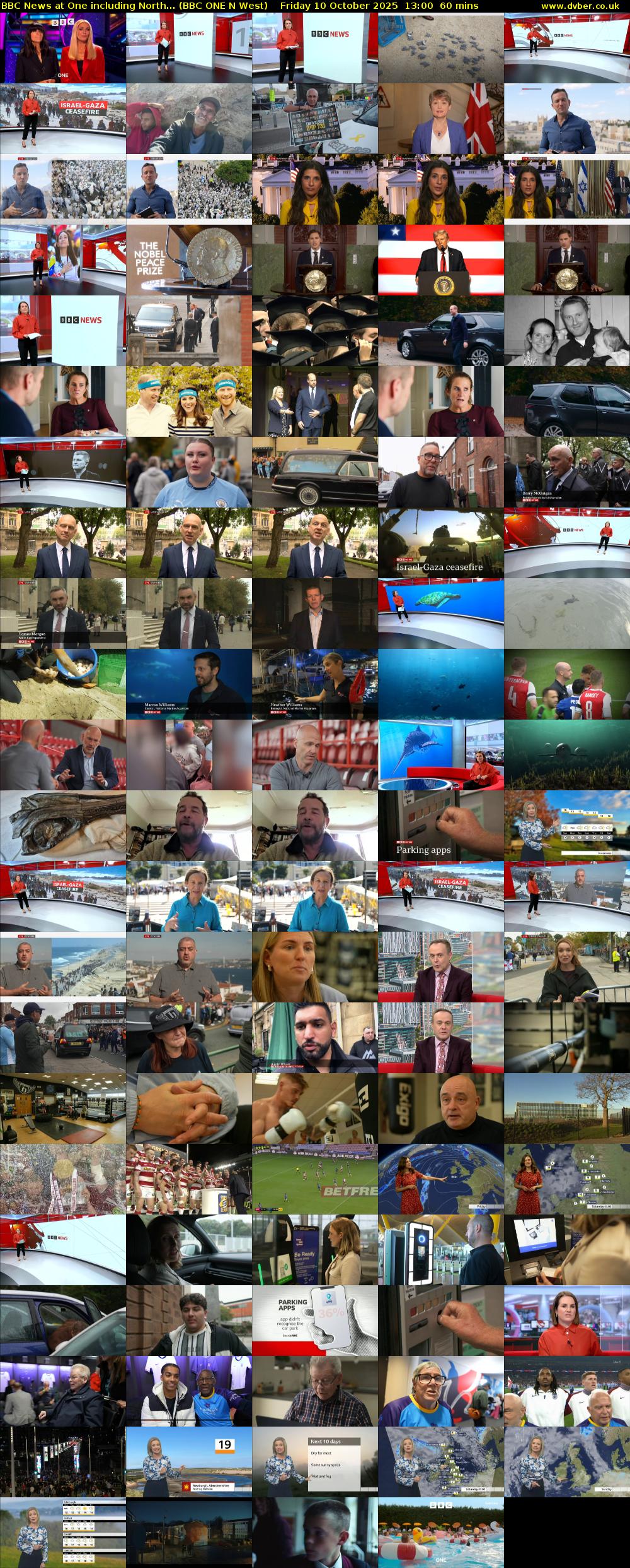 BBC News at One including North... (BBC ONE N West) Friday 10 October 2025 13:00 - 14:00