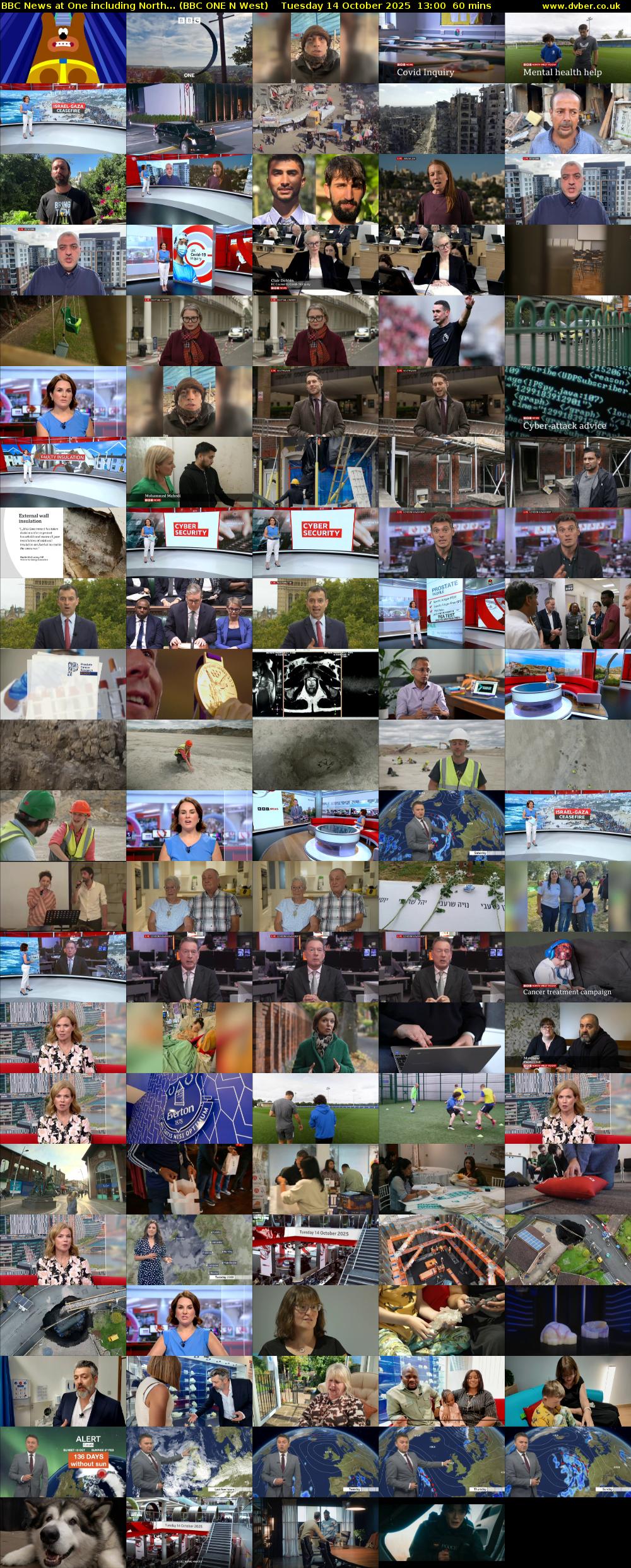 BBC News at One including North... (BBC ONE N West) Tuesday 14 October 2025 13:00 - 14:00