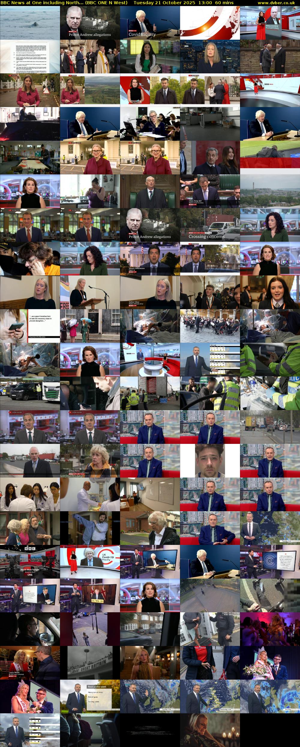 BBC News at One including North... (BBC ONE N West) Tuesday 21 October 2025 13:00 - 14:00