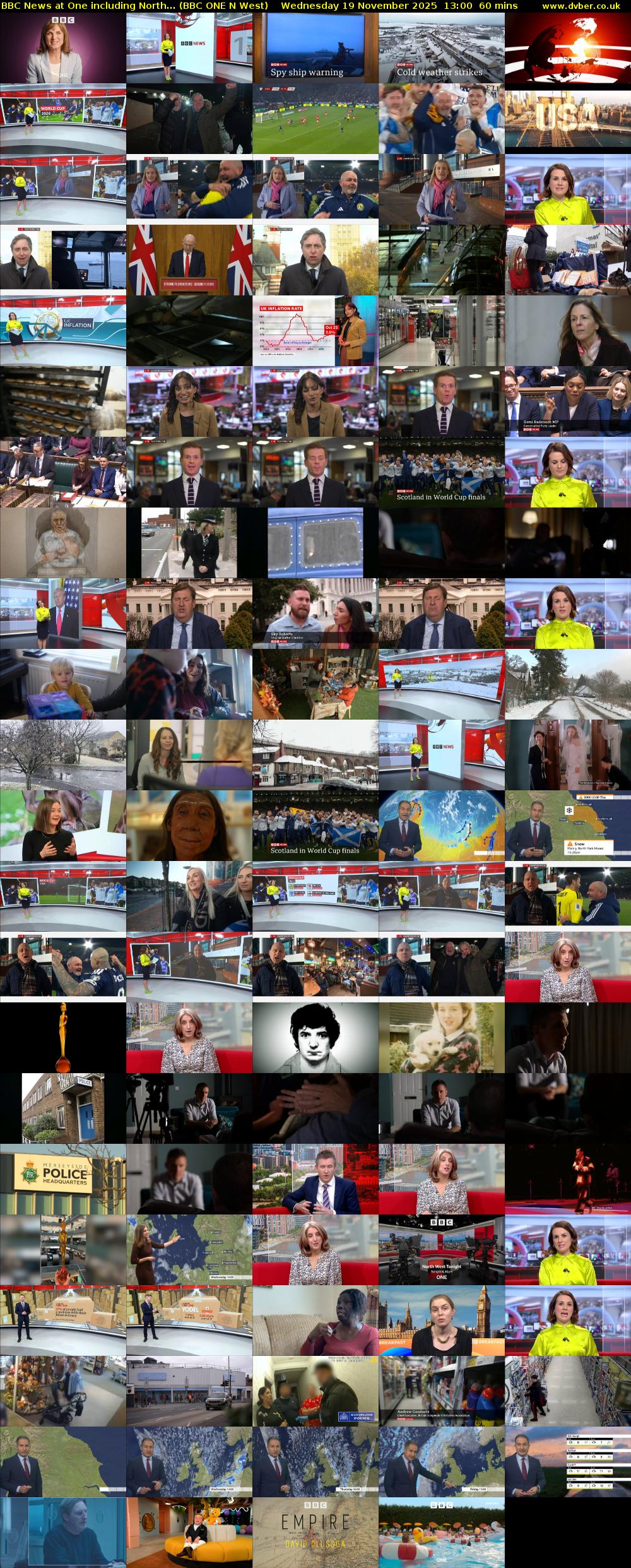 BBC News at One including North... (BBC ONE N West) Wednesday 19 November 2025 13:00 - 14:00