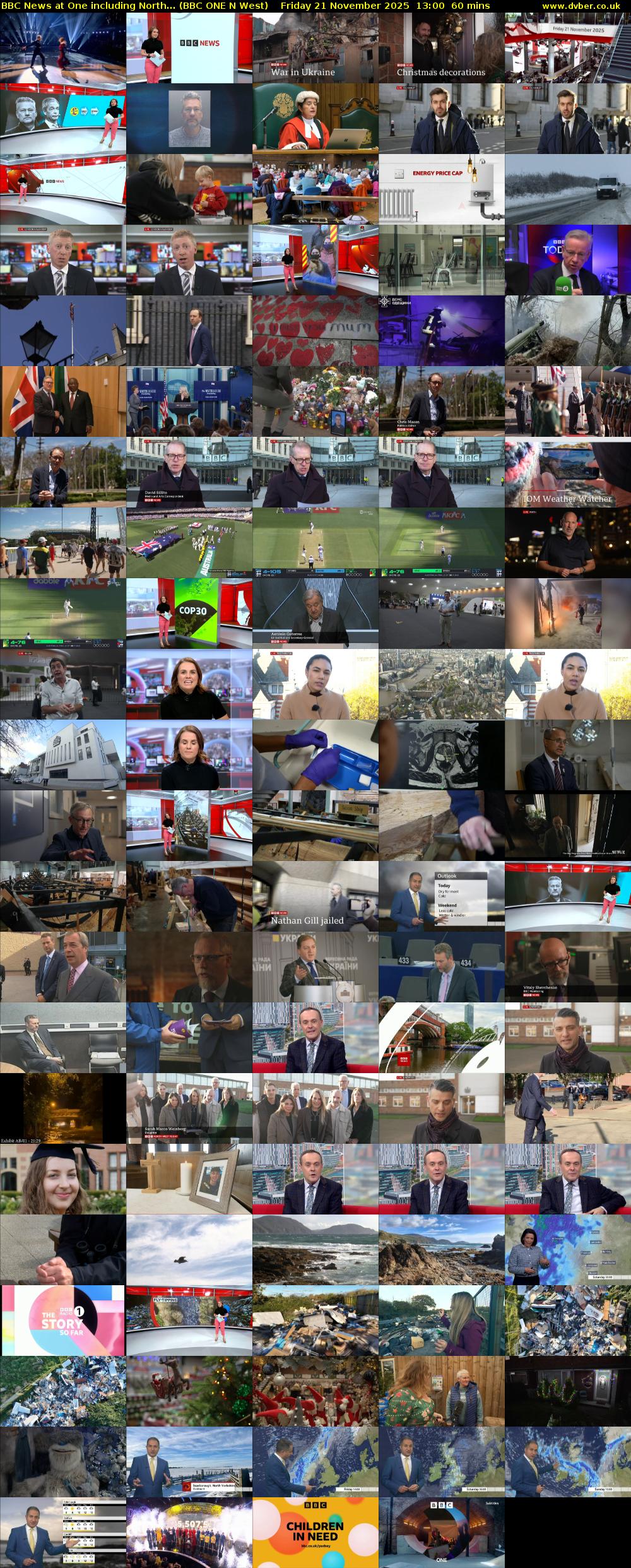 BBC News at One including North... (BBC ONE N West) Friday 21 November 2025 13:00 - 14:00