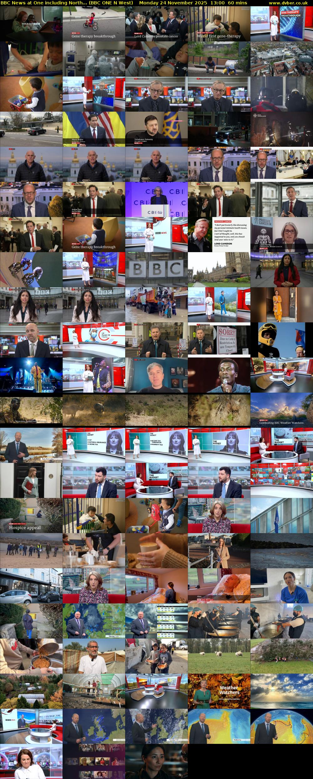 BBC News at One including North... (BBC ONE N West) Monday 24 November 2025 13:00 - 14:00