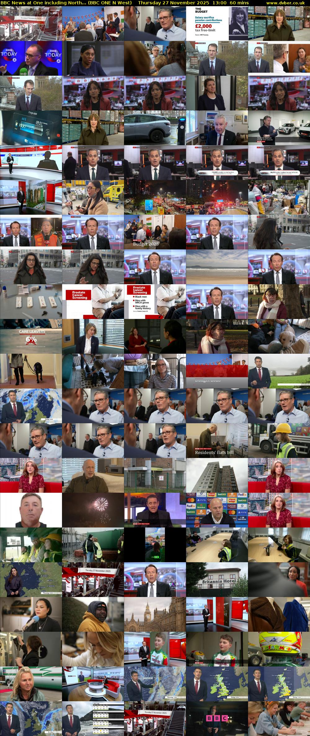 BBC News at One including North... (BBC ONE N West) Thursday 27 November 2025 13:00 - 14:00