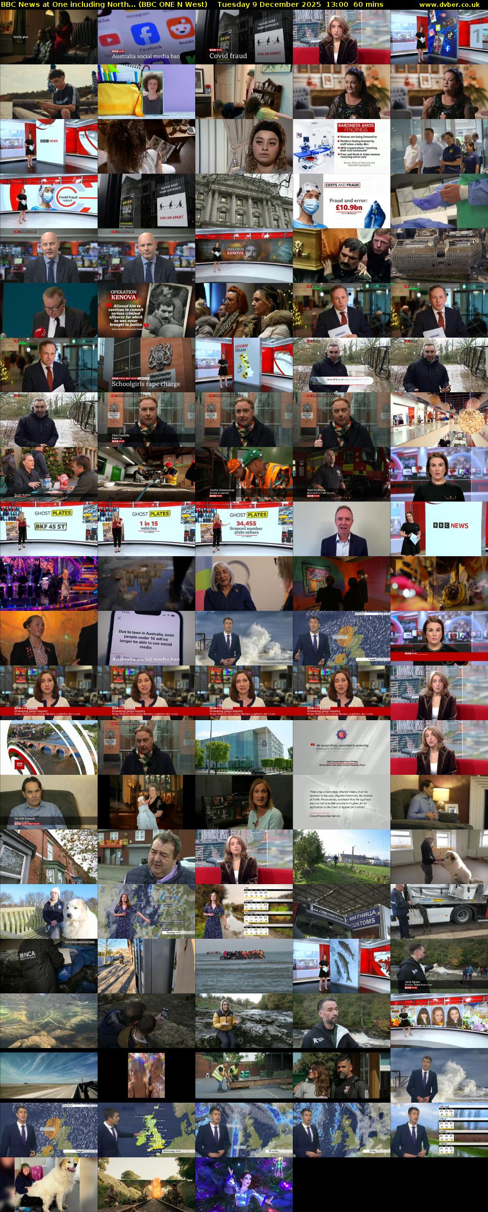 BBC News at One including North... (BBC ONE N West) Tuesday 9 December 2025 13:00 - 14:00