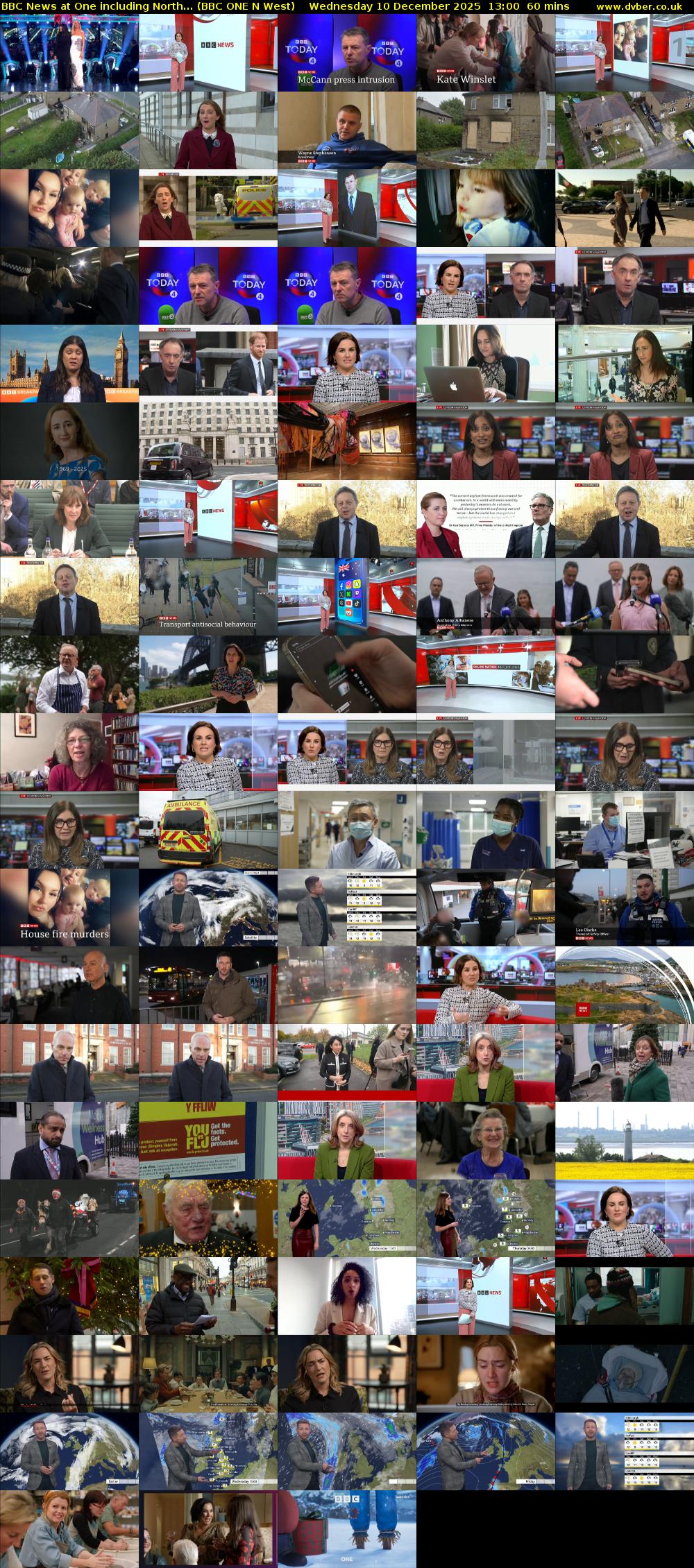 BBC News at One including North... (BBC ONE N West) Wednesday 10 December 2025 13:00 - 14:00