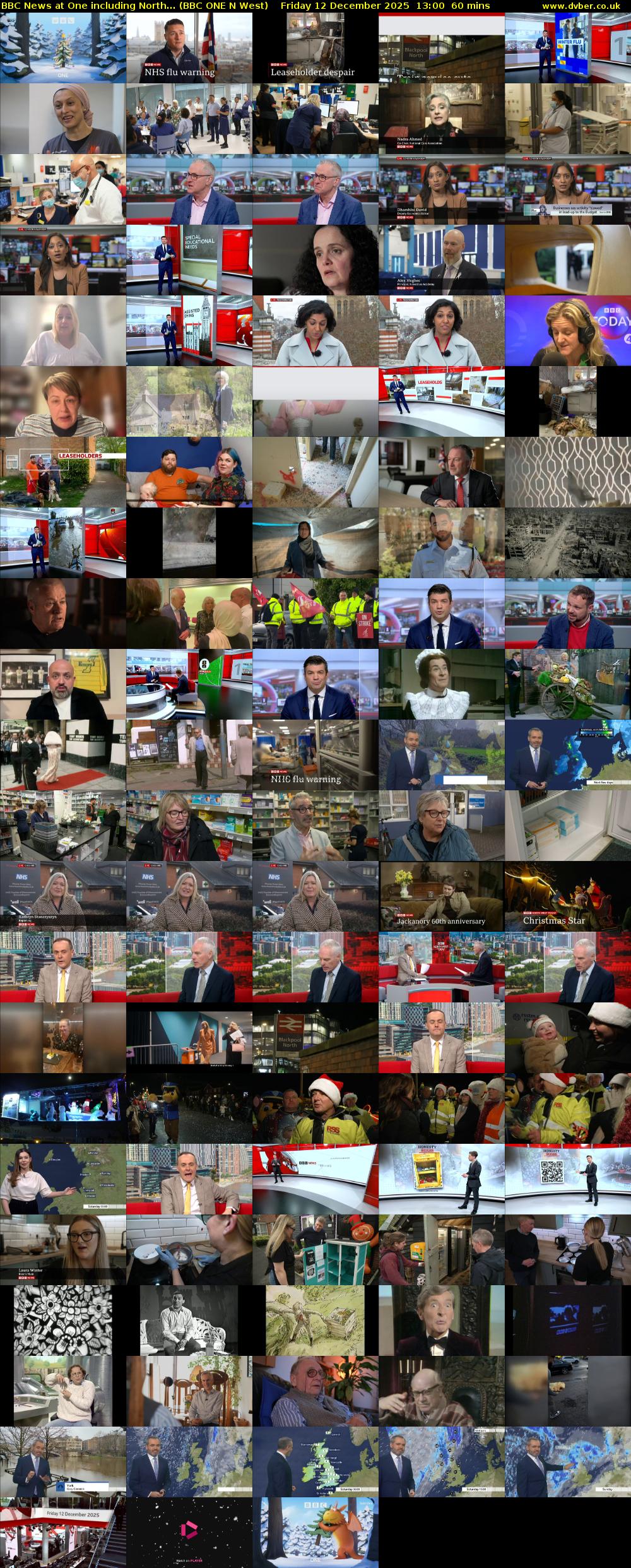 BBC News at One including North... (BBC ONE N West) Friday 12 December 2025 13:00 - 14:00