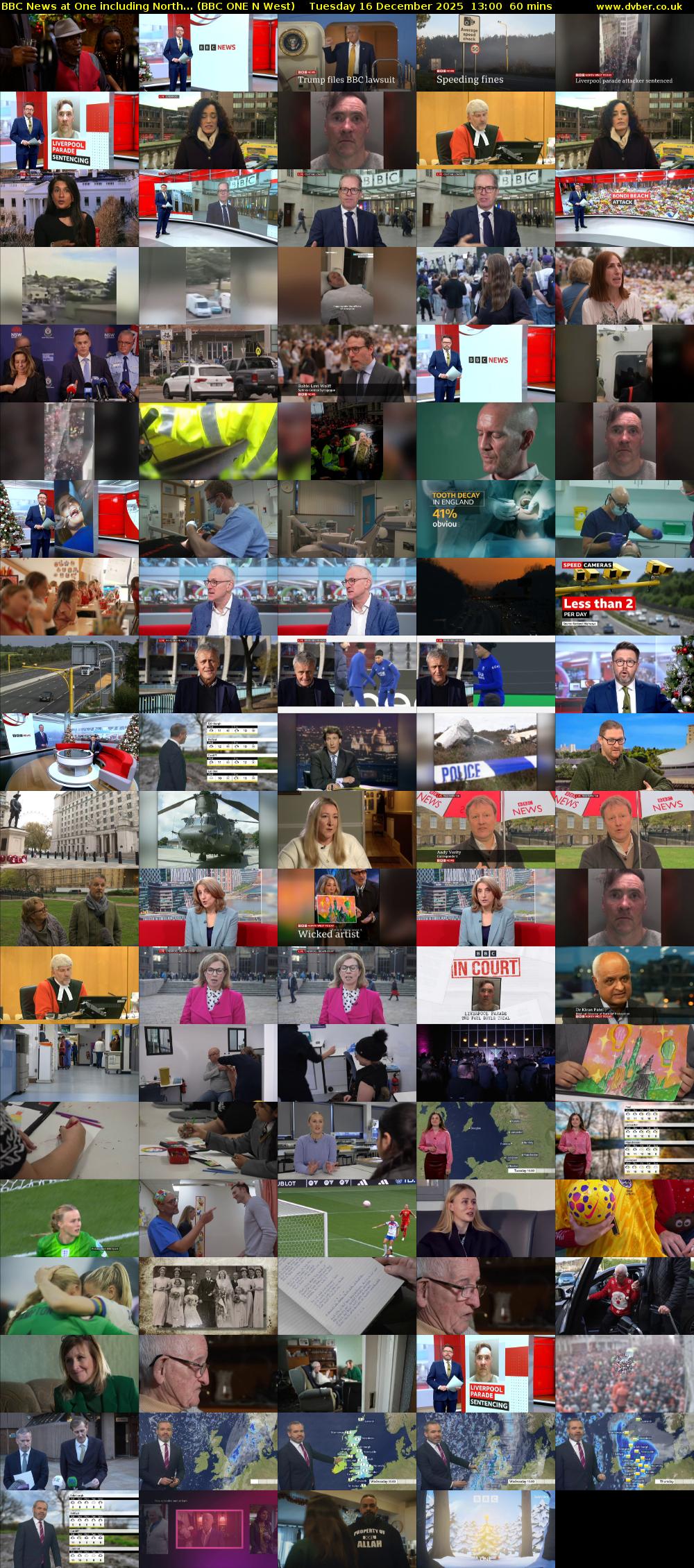 BBC News at One including North... (BBC ONE N West) Tuesday 16 December 2025 13:00 - 14:00