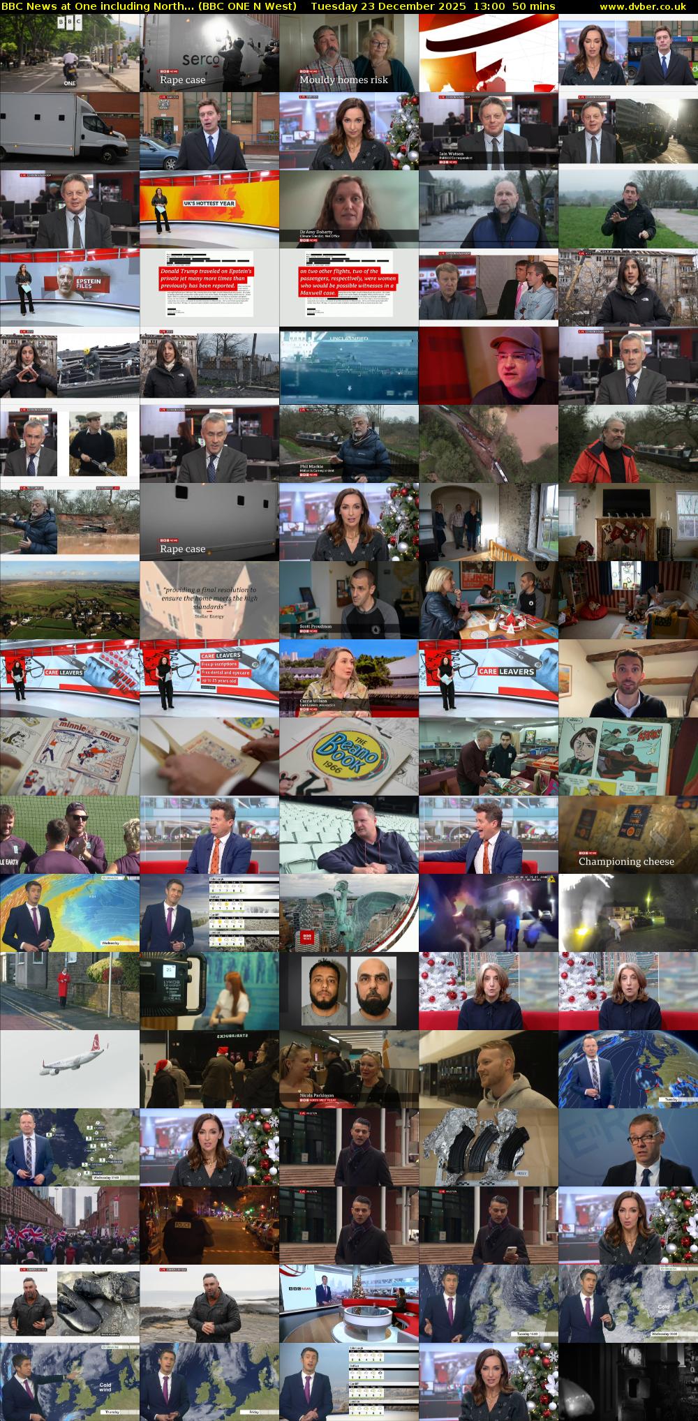 BBC News at One including North... (BBC ONE N West) Tuesday 23 December 2025 13:00 - 13:50