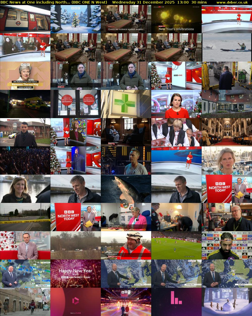 BBC News at One including North... (BBC ONE N West) Wednesday 31 December 2025 13:00 - 13:30