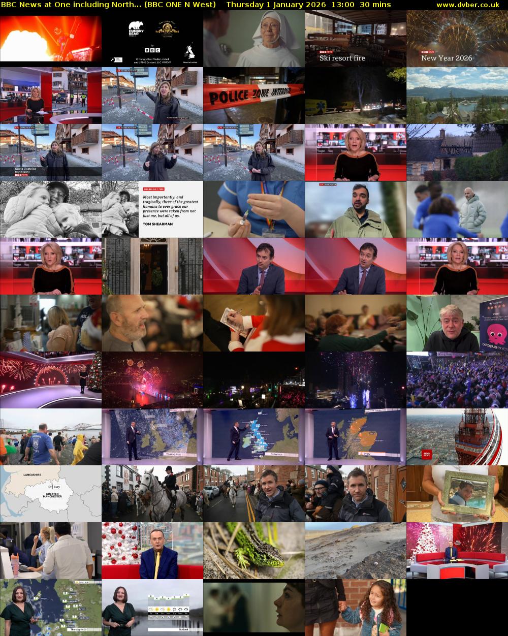 BBC News at One including North... (BBC ONE N West) Thursday 1 January 2026 13:00 - 13:30