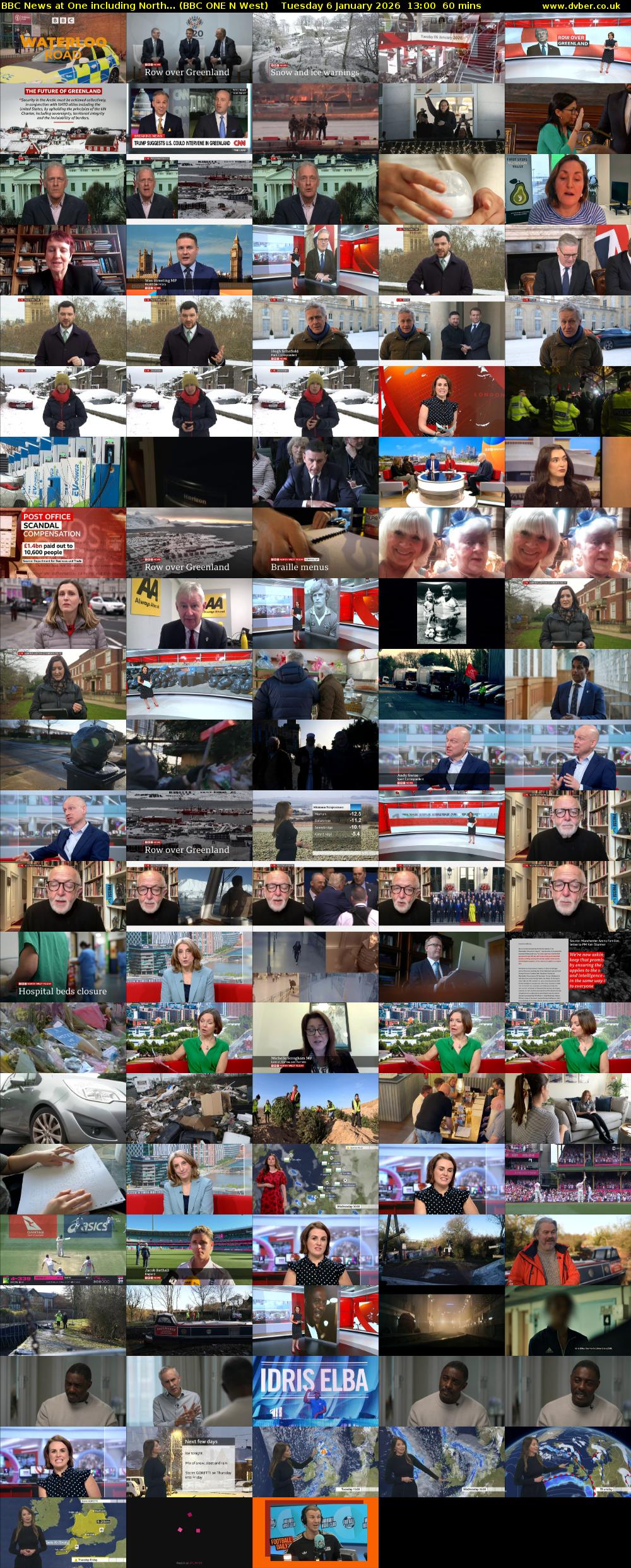 BBC News at One including North... (BBC ONE N West) Tuesday 6 January 2026 13:00 - 14:00