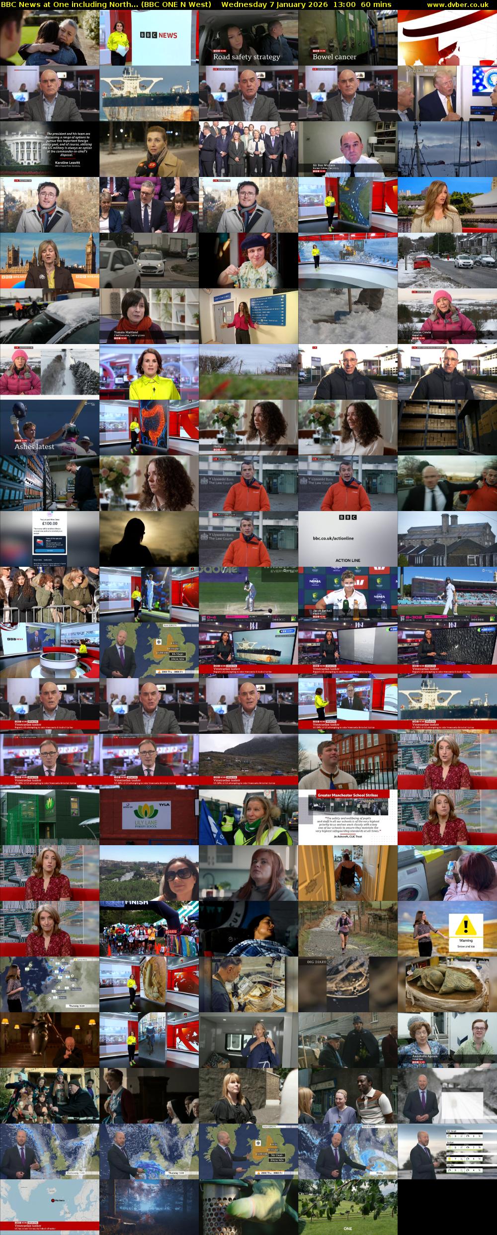 BBC News at One including North... (BBC ONE N West) Wednesday 7 January 2026 13:00 - 14:00