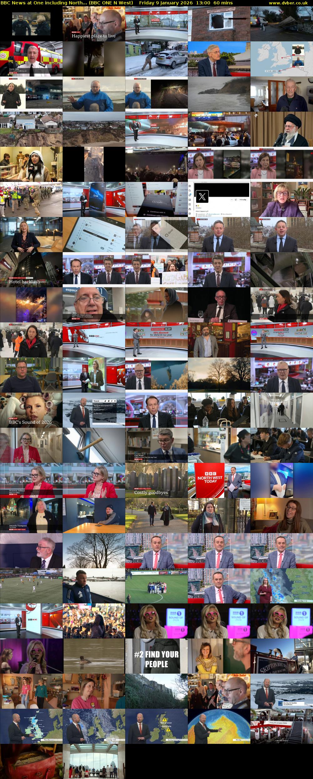 BBC News at One including North... (BBC ONE N West) Friday 9 January 2026 13:00 - 14:00