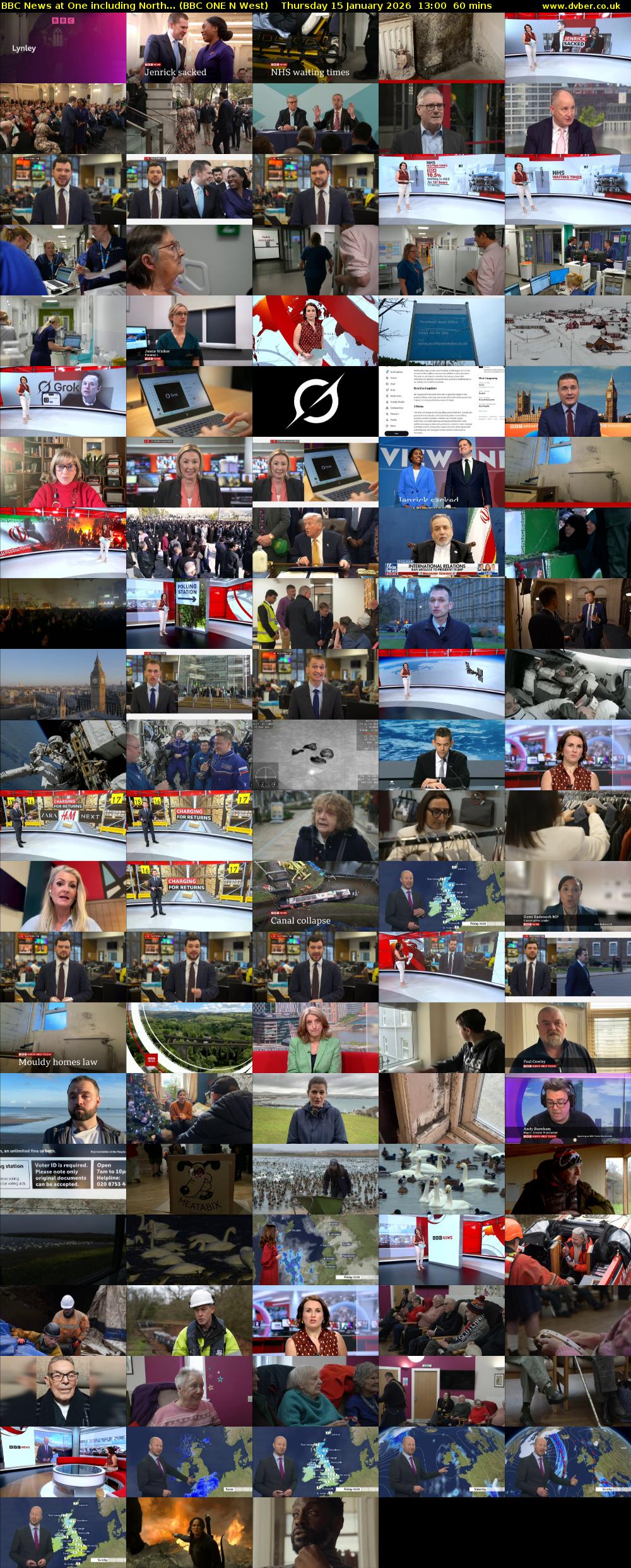 BBC News at One including North... (BBC ONE N West) Thursday 15 January 2026 13:00 - 14:00